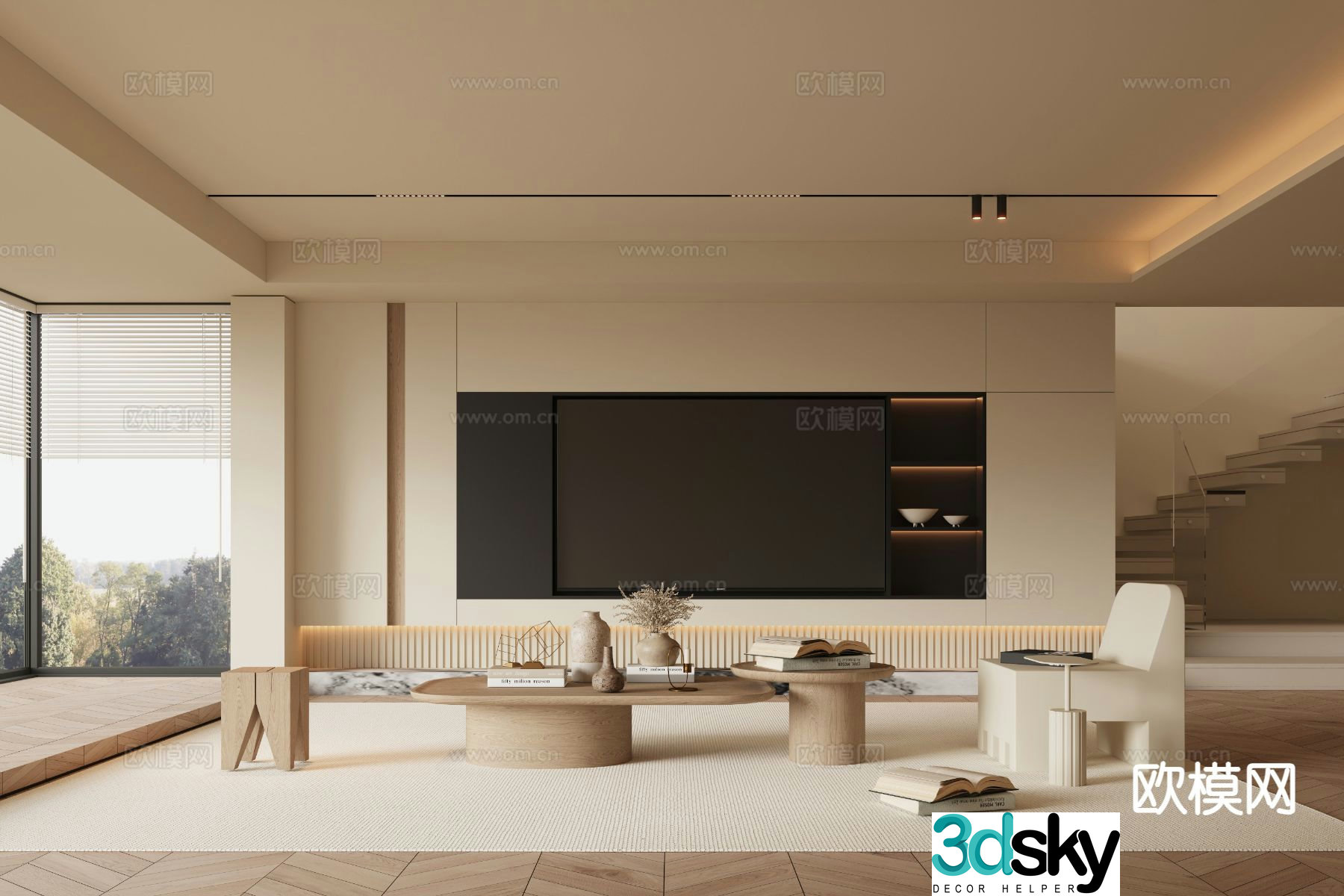 Medieval style living room 3D model