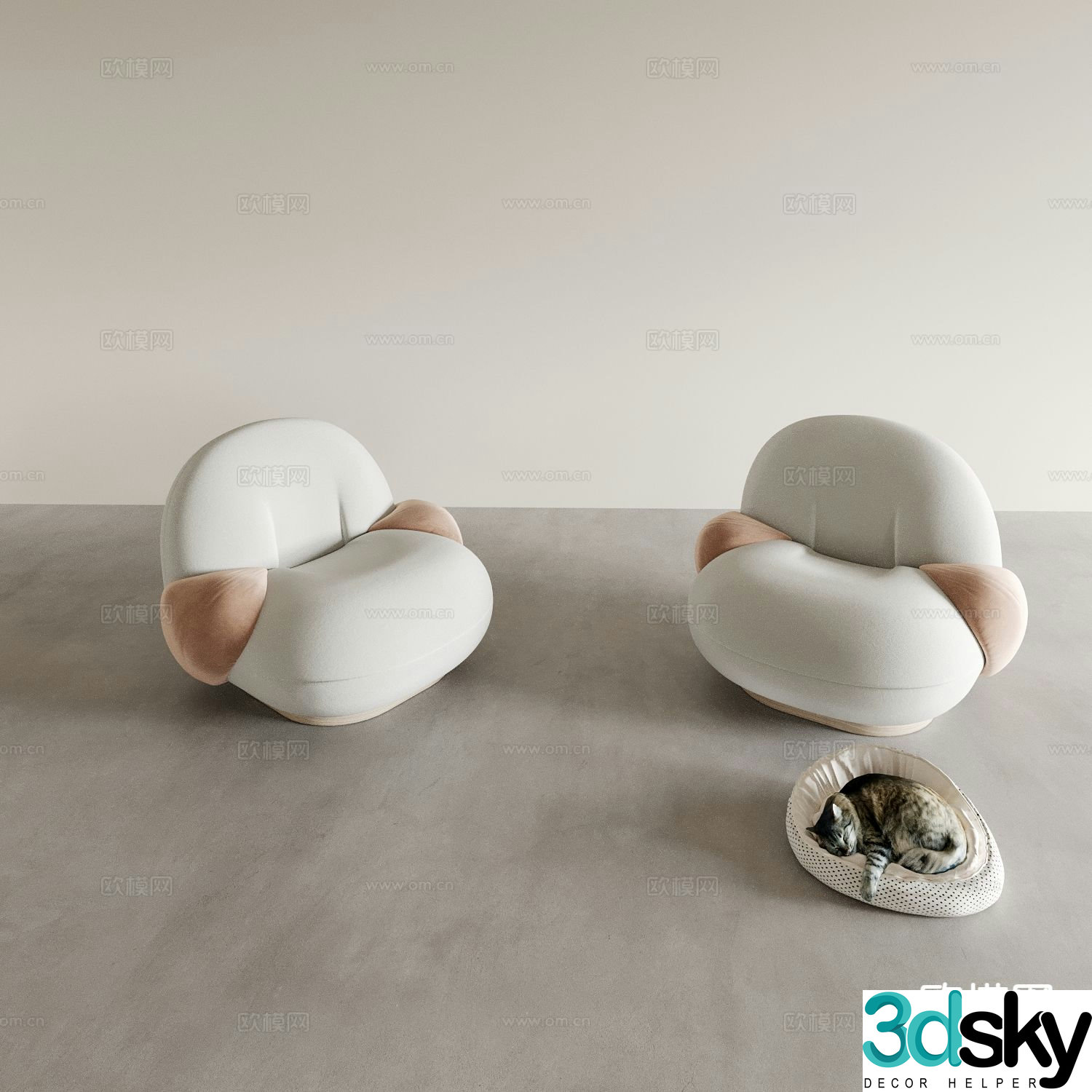 Single sofa leisure sofa 3d model