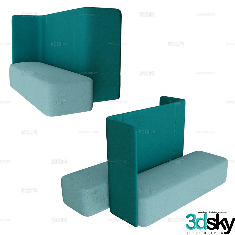 Brunner Italian backrest sofa leisure sofa 3d model