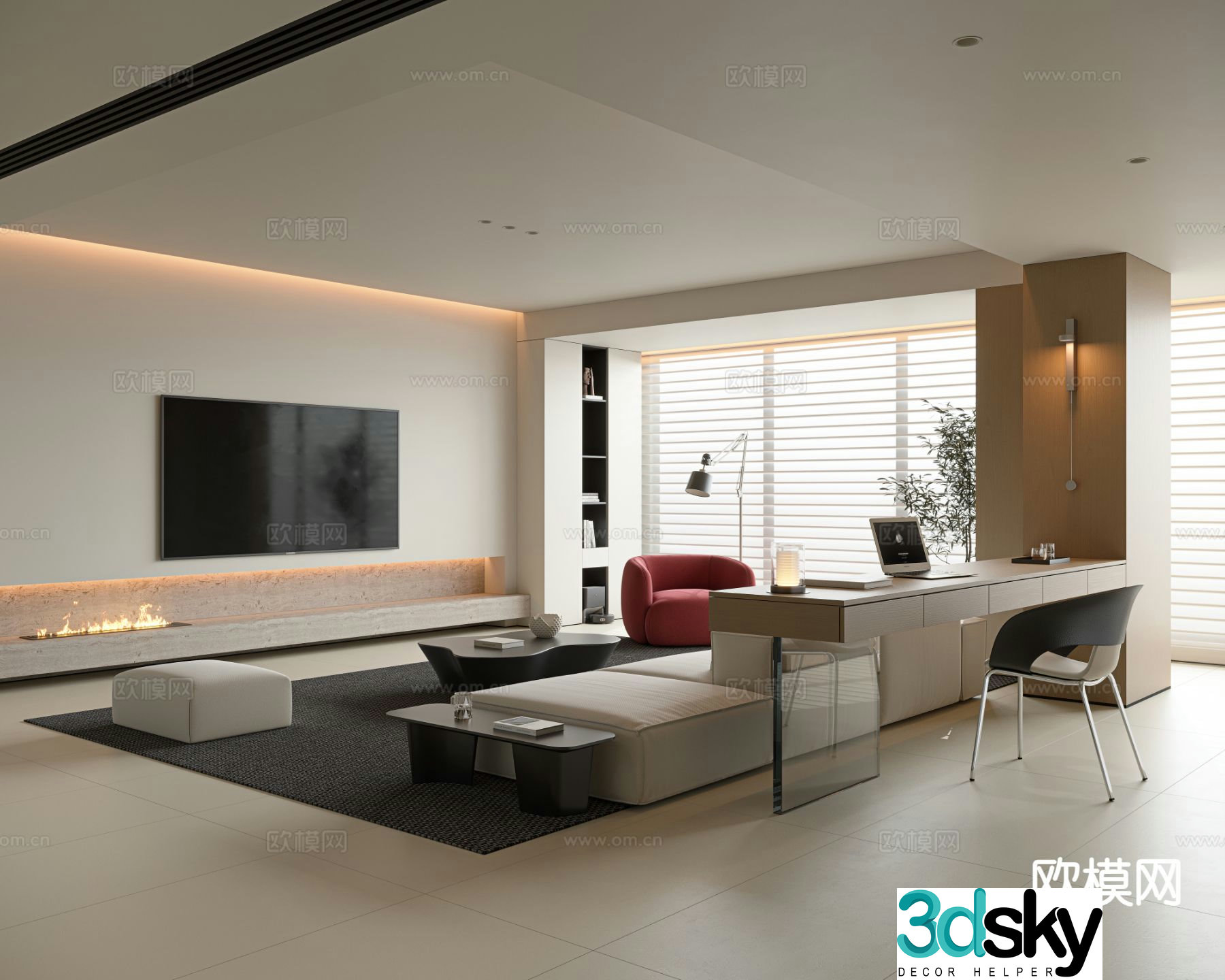 Italian living room 3d model
