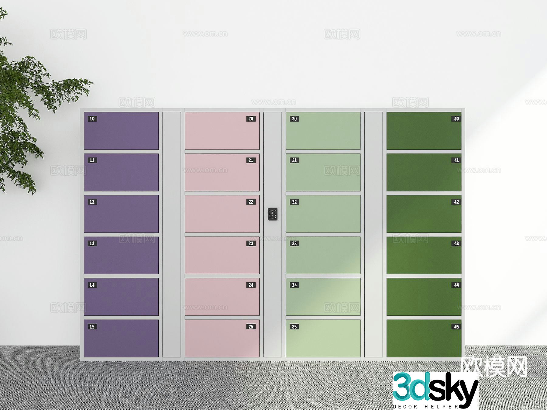 Modern locker locker 3d model