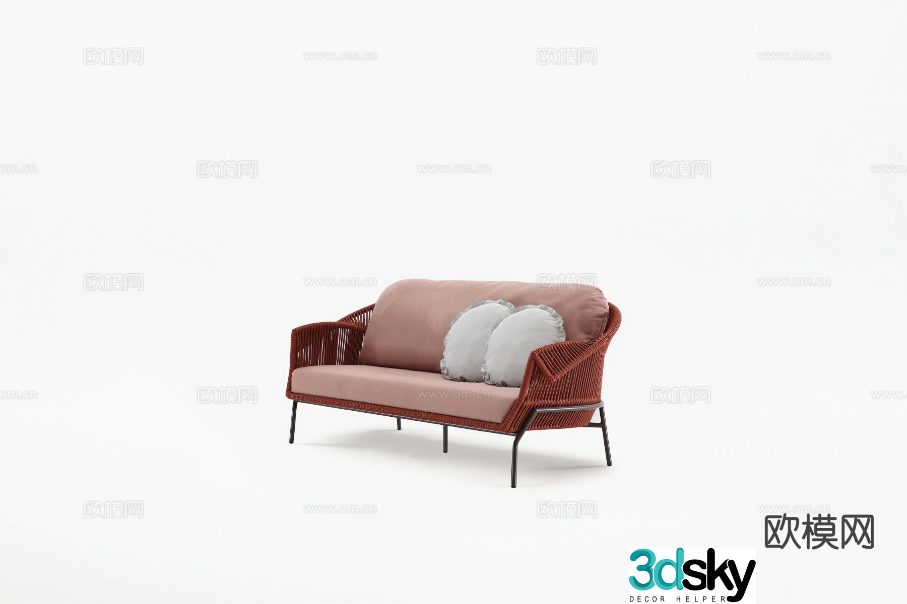 Modern patio sofa outdoor sofa 3d model