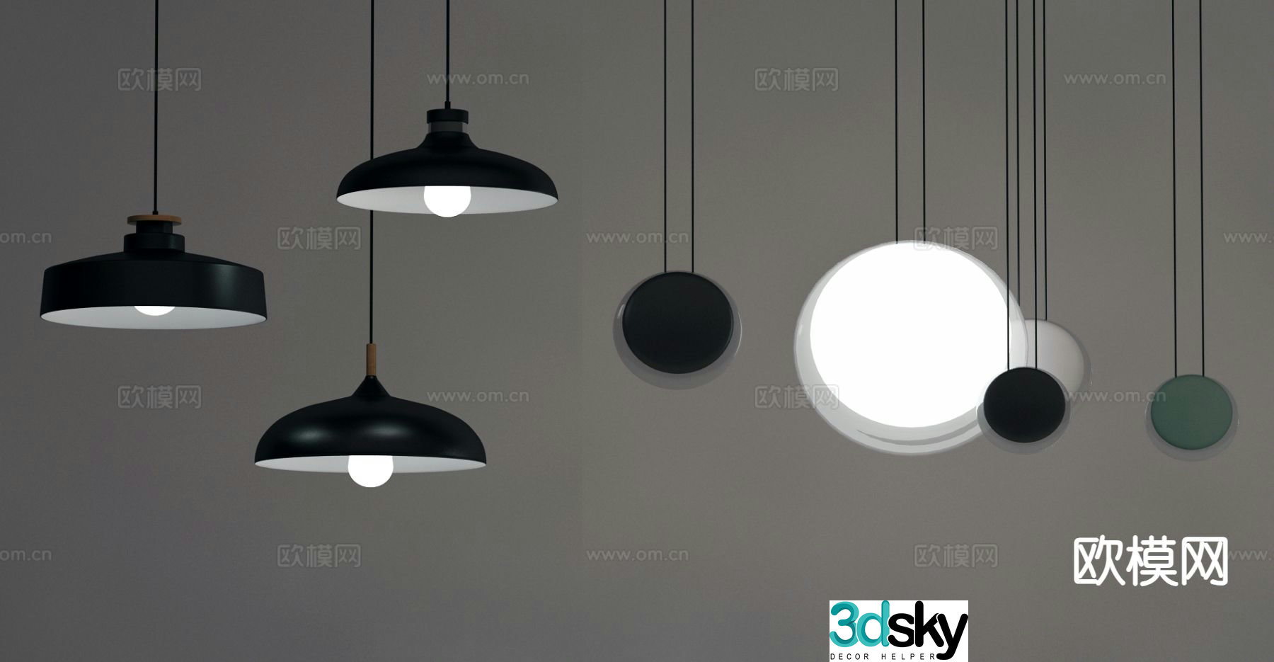 Fashion chandelier restaurant chandelier 3d model