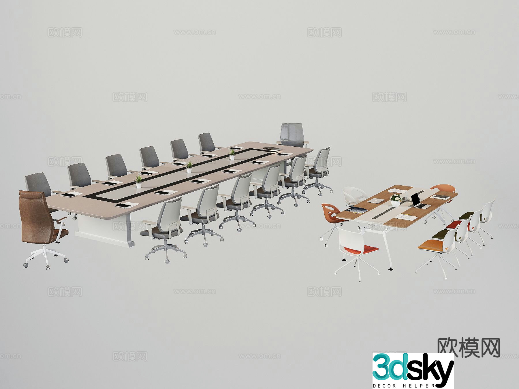 Modern conference table conference table 3d model