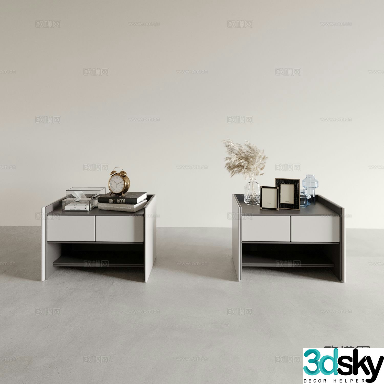 Modern bedside table 3d model