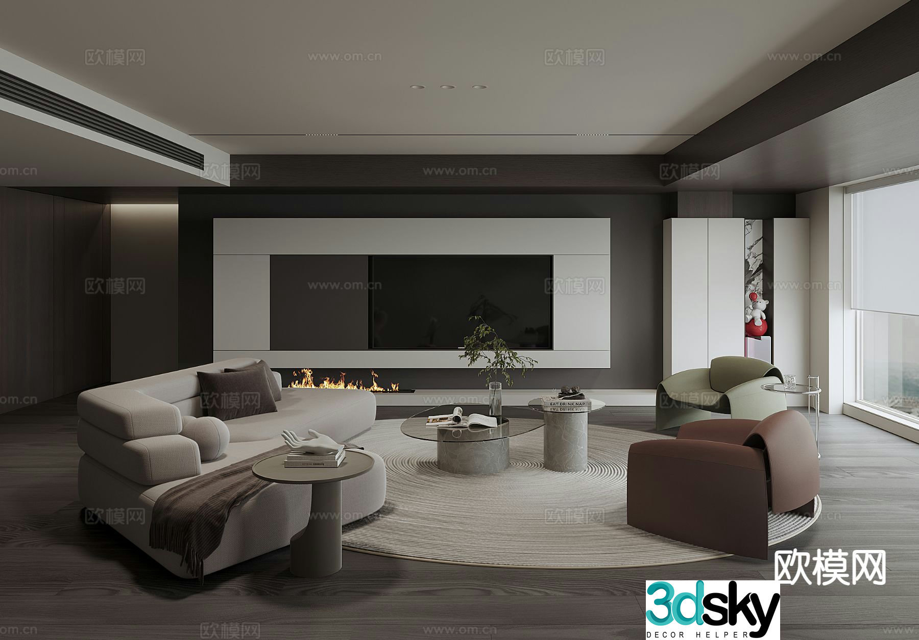 Modern living room 3d model