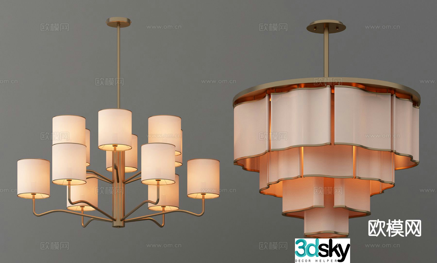 Creative chandelier art chandelier 3d model