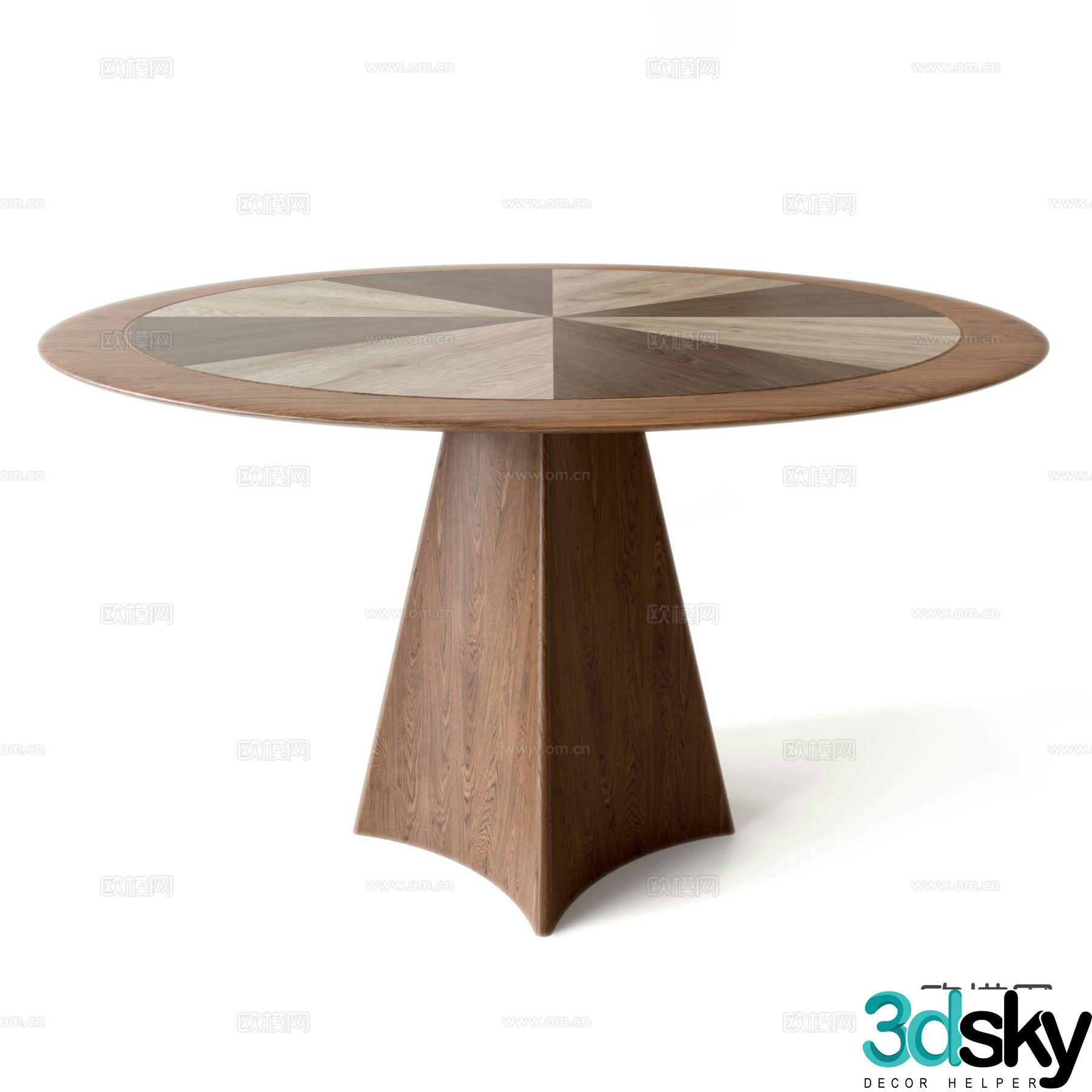 Medieval dining table round dining table 3d model