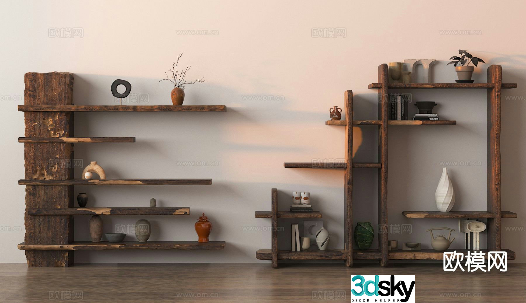 Medieval style archaeological rack display stand 3D model