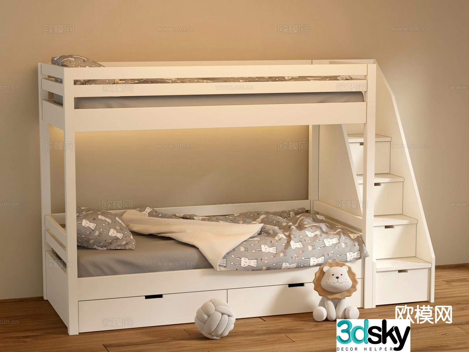 Children’s bunk bed 3d model