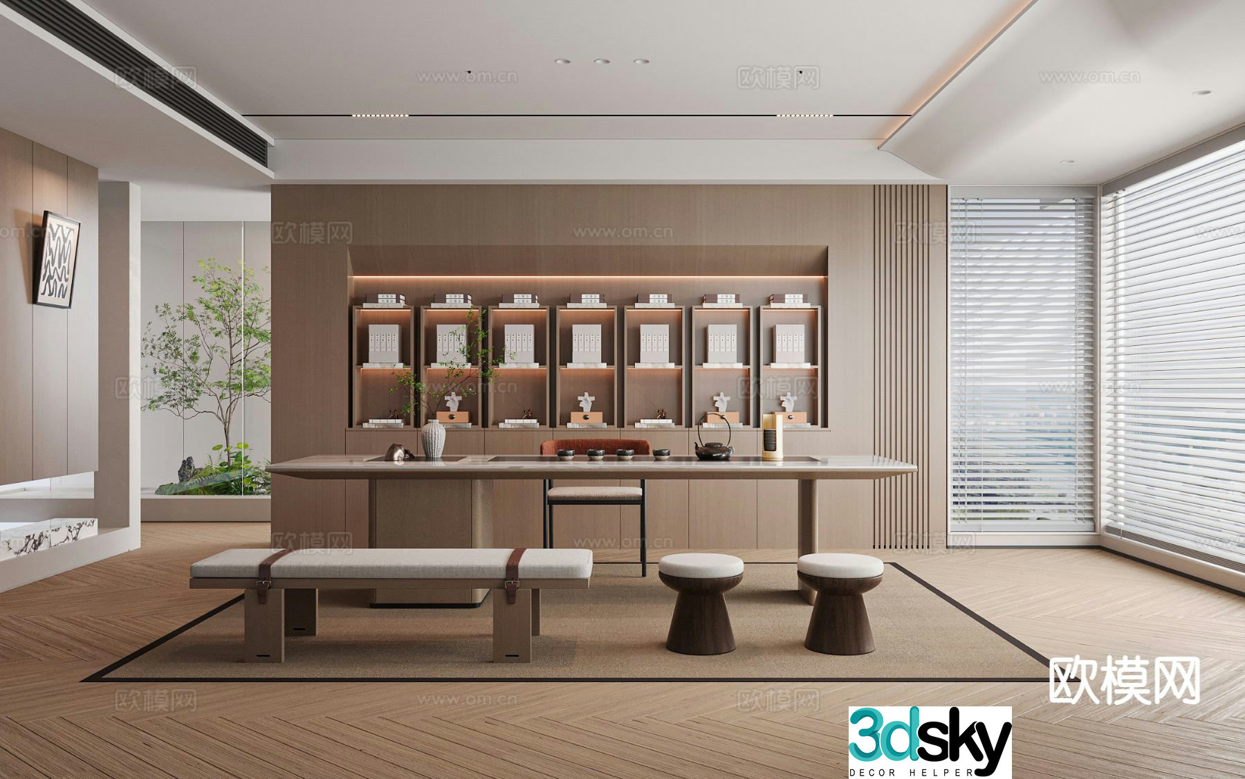 New Chinese tea room 3d model