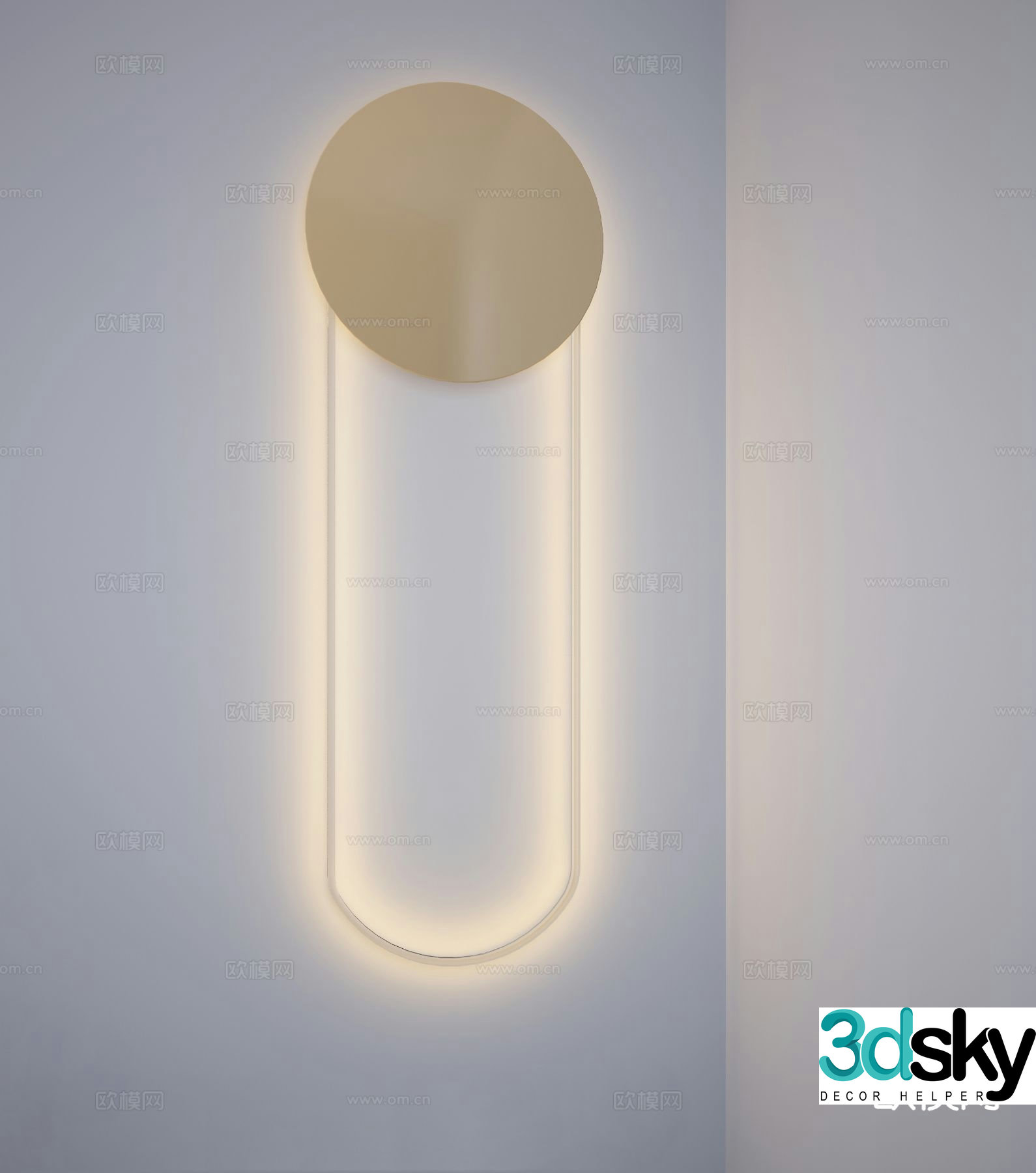 Light luxury wall lamp 3D model