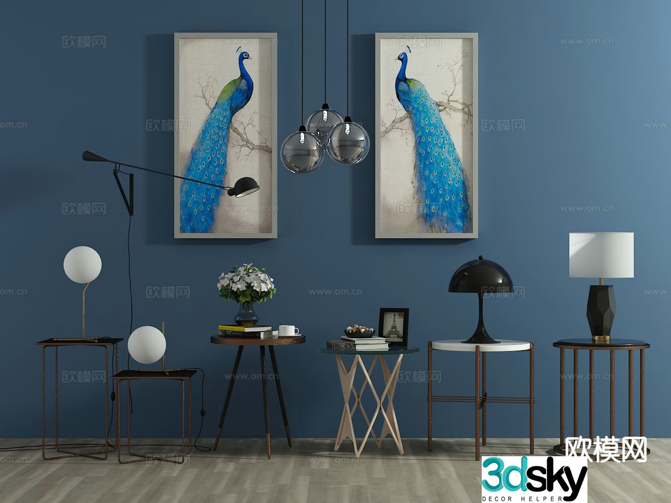 Nordic desk lamp artistic desk lamp 3d model