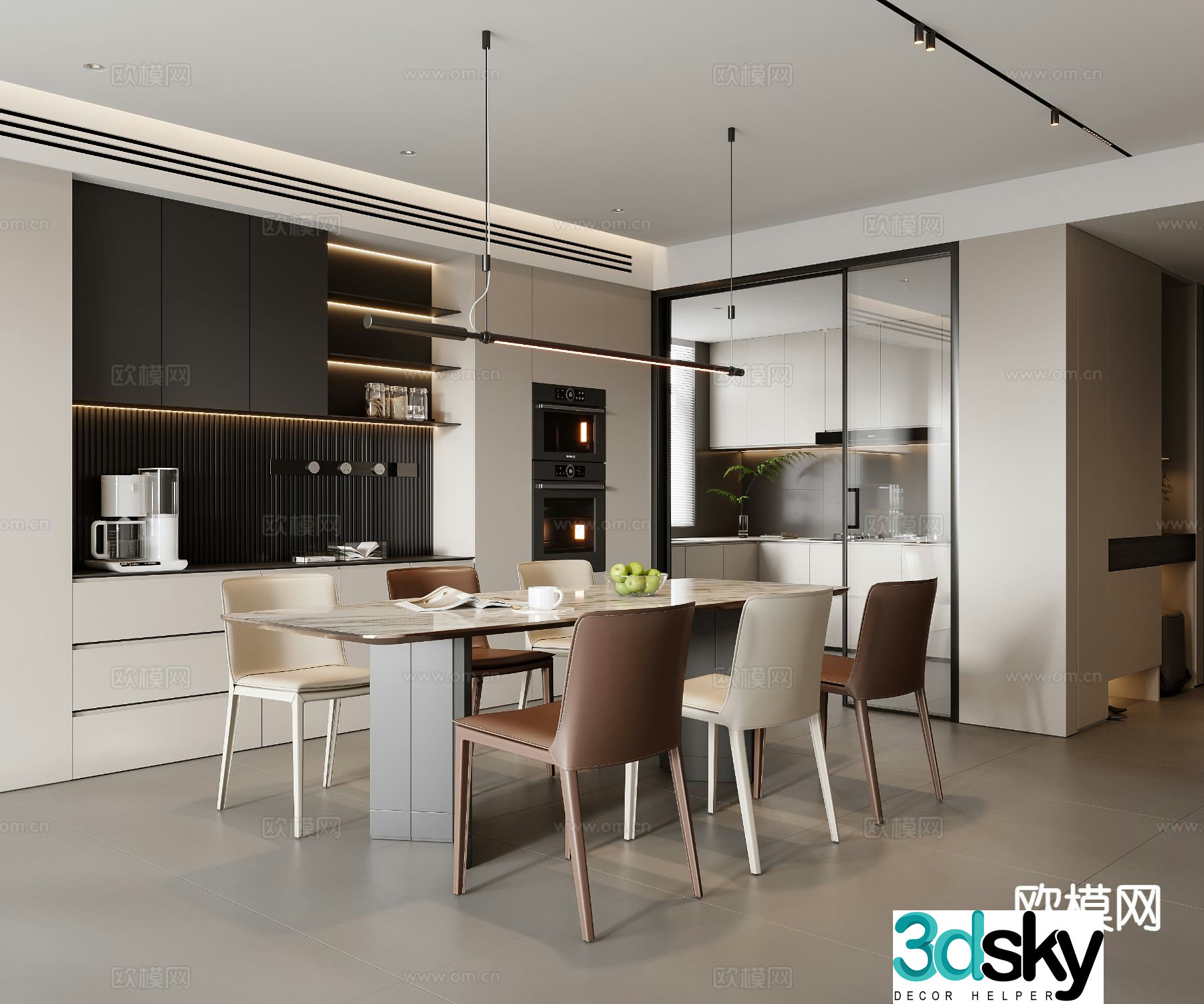 Modern restaurant 3d model