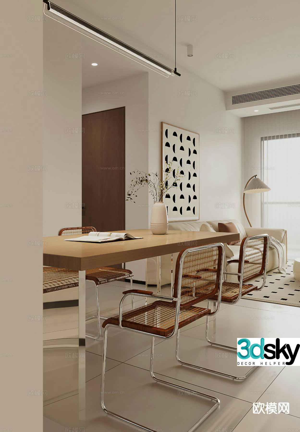 Modern restaurant 3d model