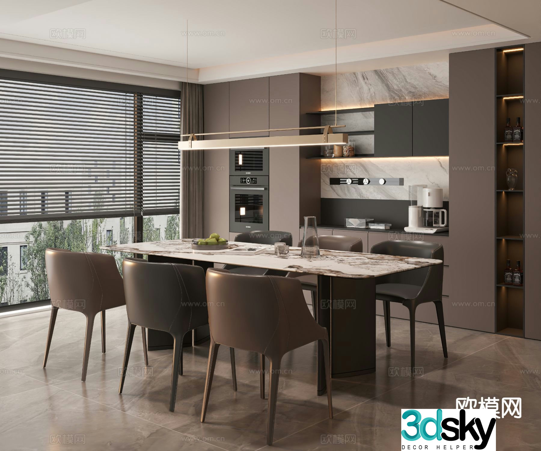 Italian restaurant 3d model