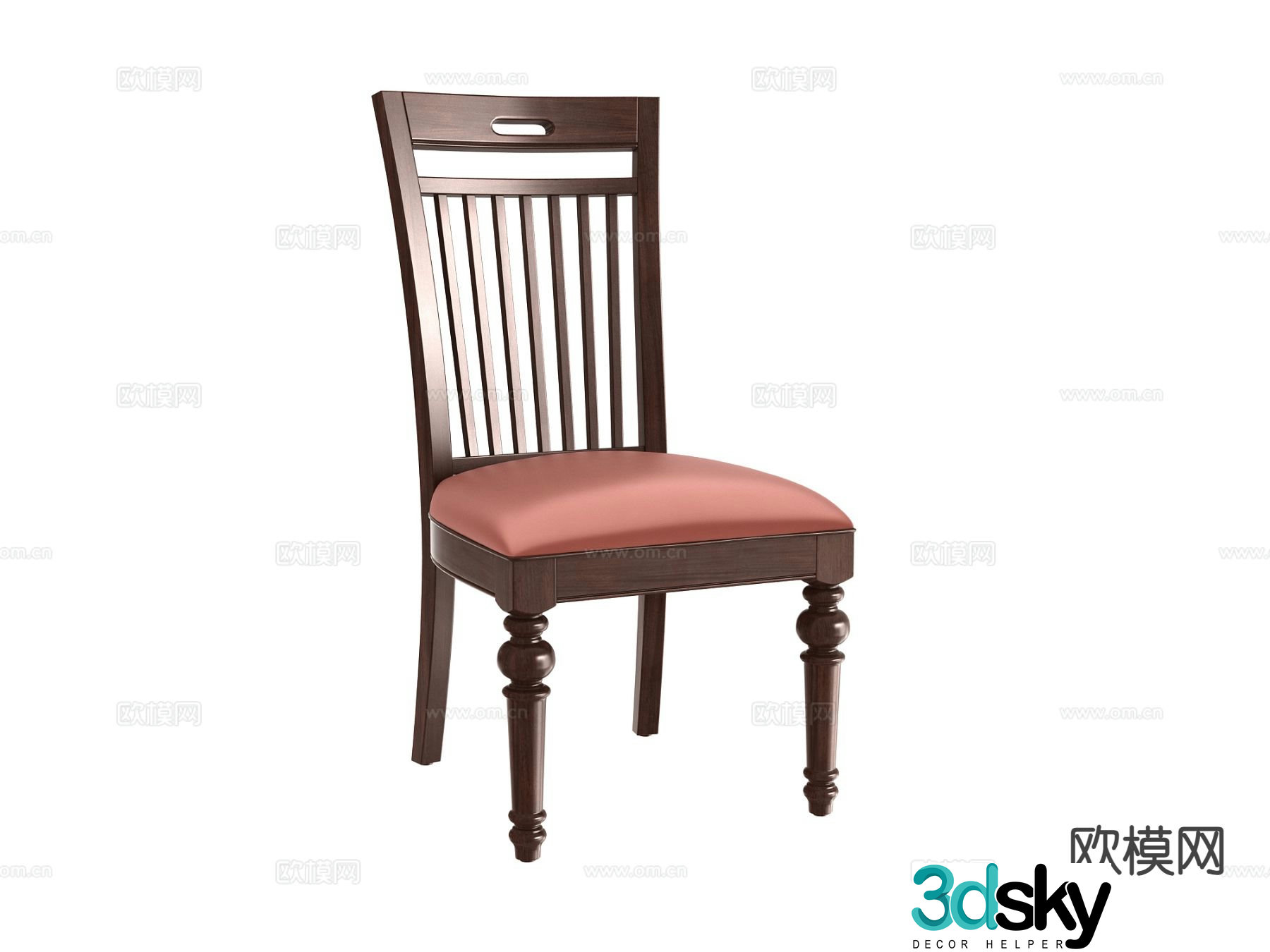 American chair dining chair 3d model