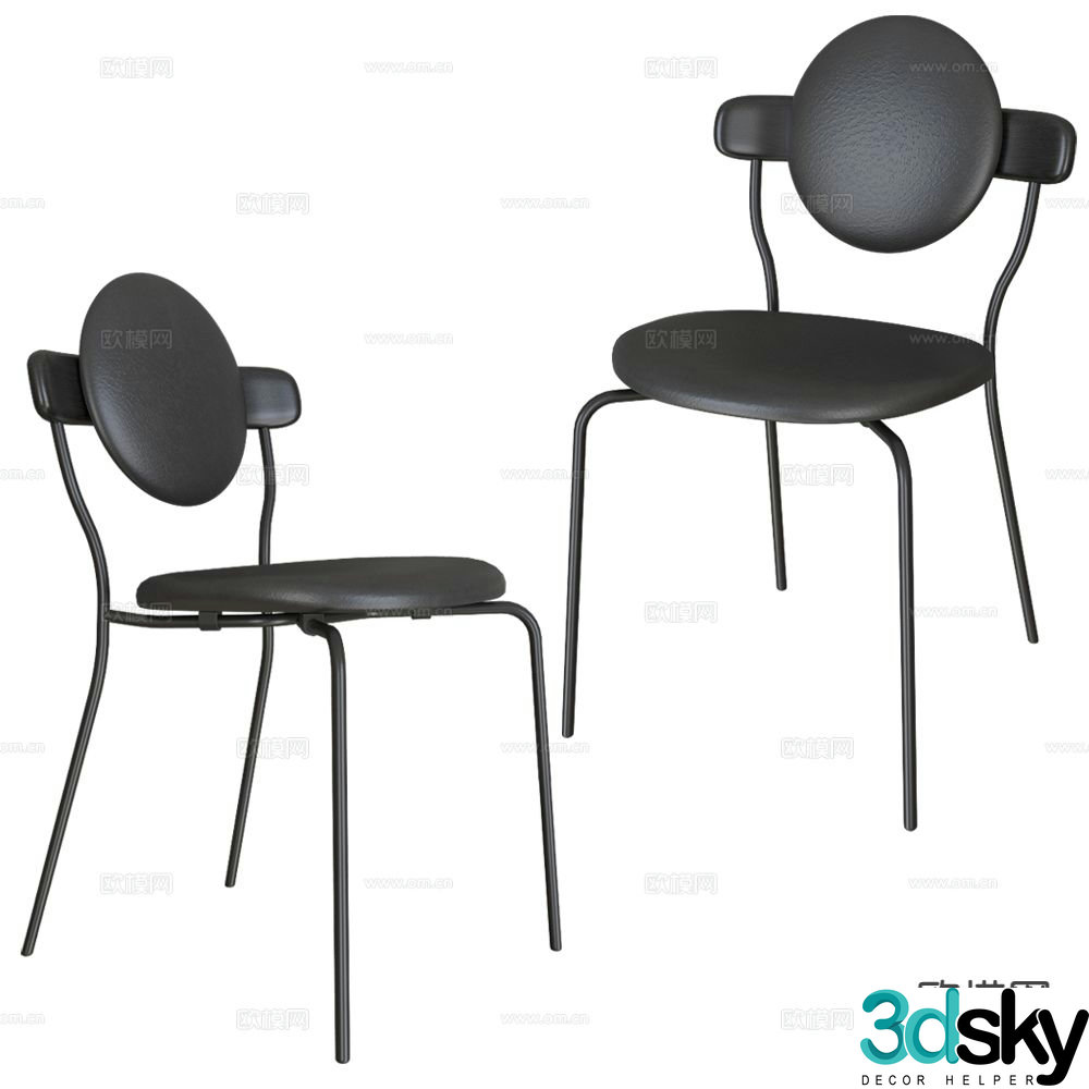 La Chance modern chair dining chair 3d model