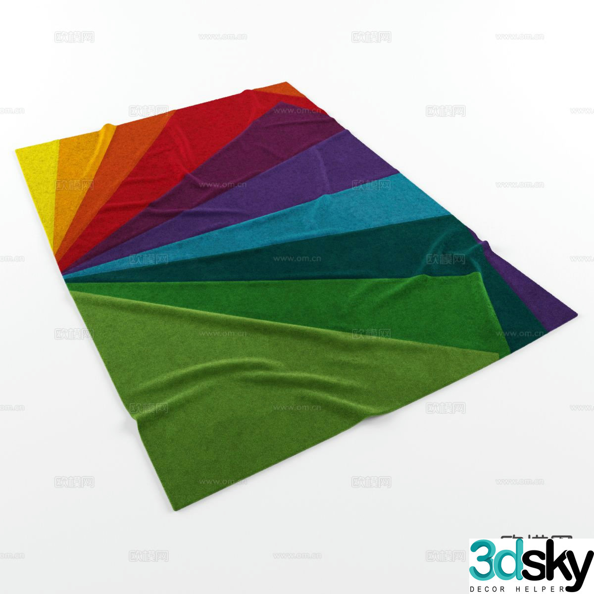 Colorful carpet rainbow carpet 3d model