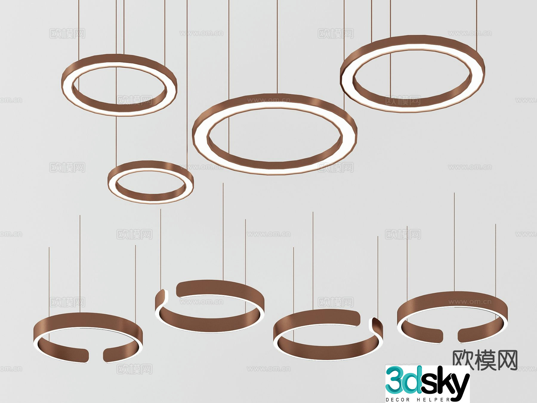 Light luxury chandelier art chandelier 3d model