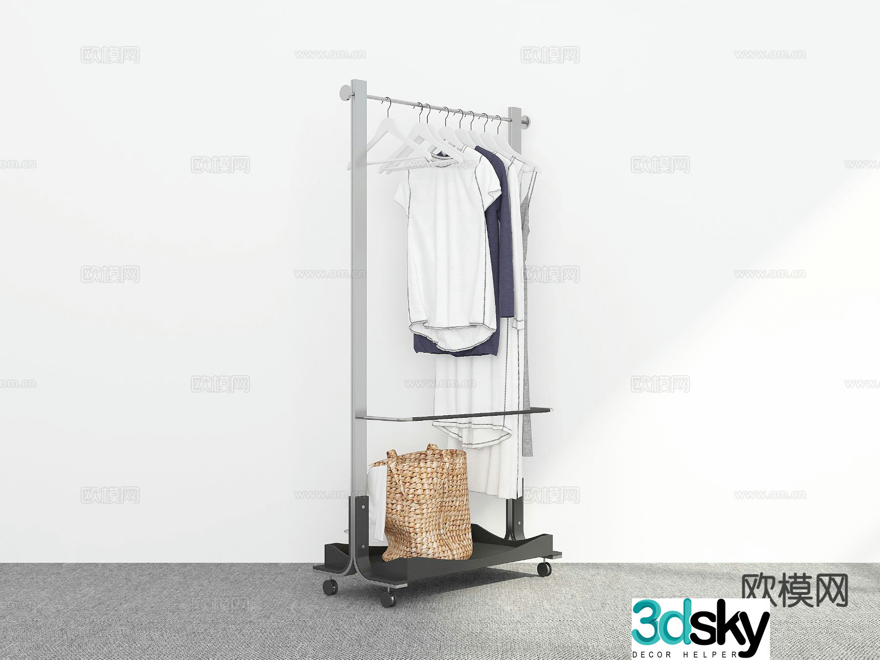 Clothes hanger mobile clothes hanger 3d model