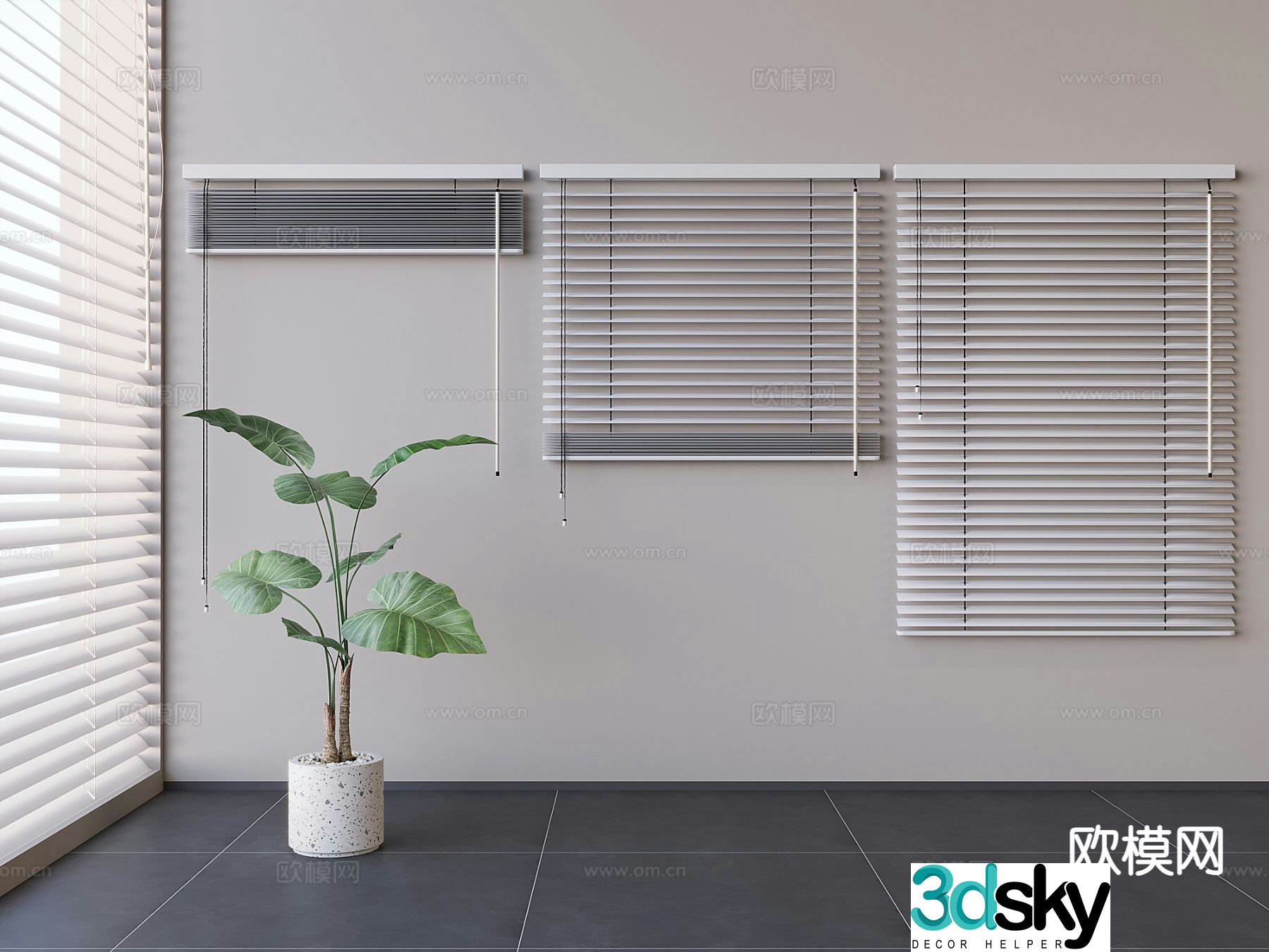 Venetian blinds roller blinds lift blinds blackout blinds 3D model