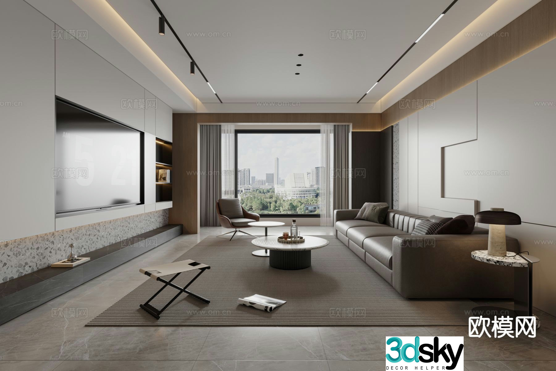 Modern living room 3d model