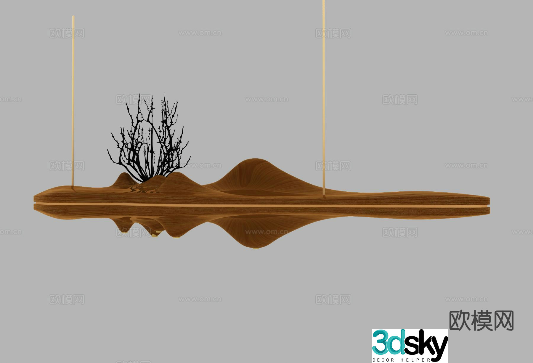 New Chinese style chandelier Zen chandelier 3d model