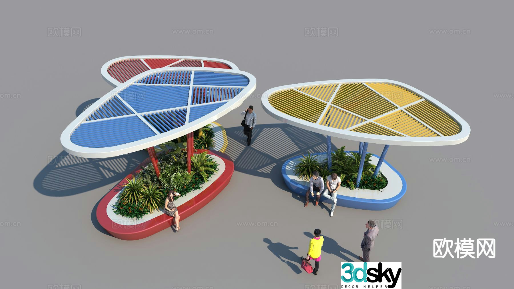 Outdoor trellis landscape trellis 3d model