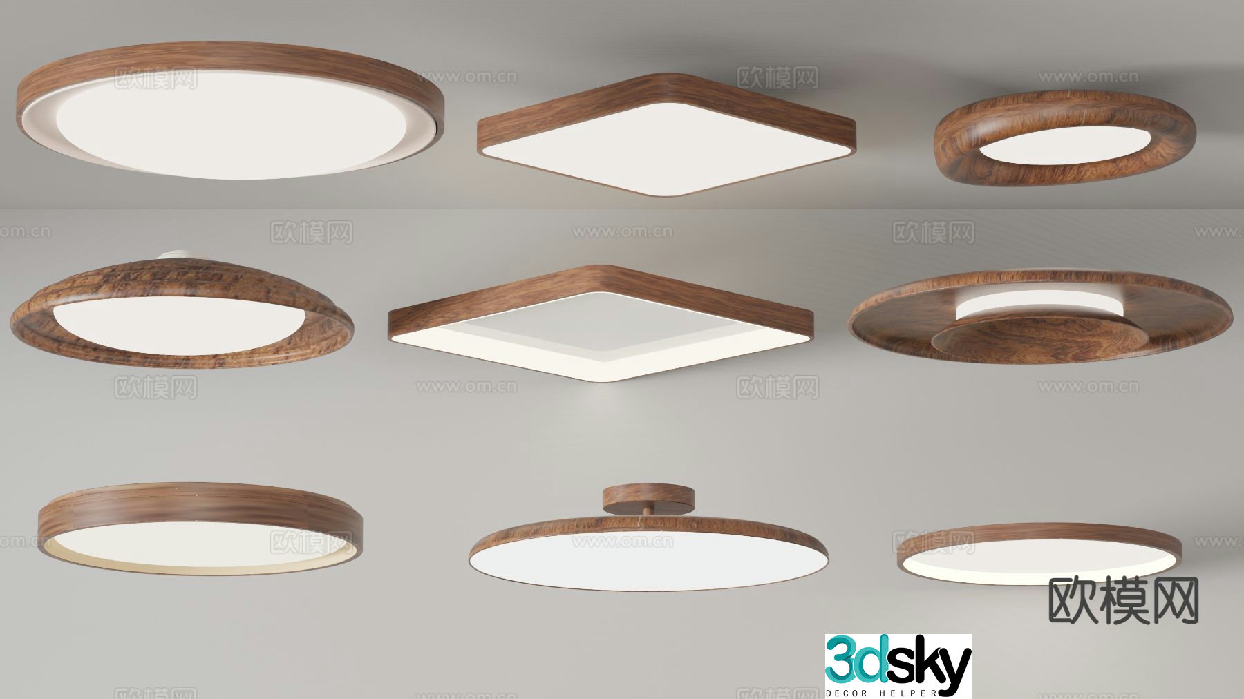 Wabi-sabi ceiling lamp 3d model