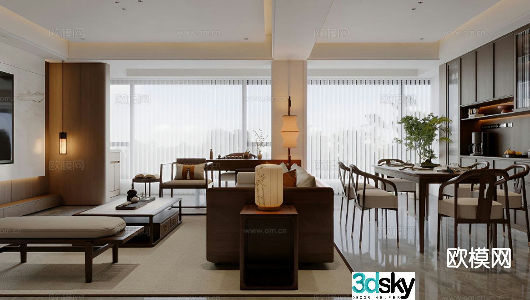 New Chinese restaurant 3D model