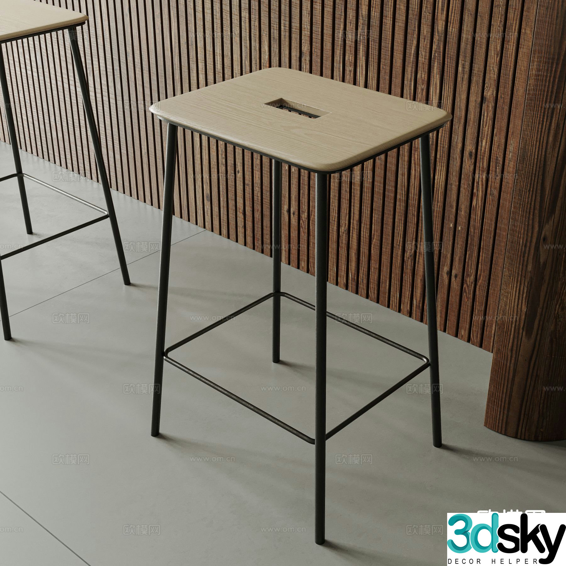 Modern bar stool bar stool 3d model
