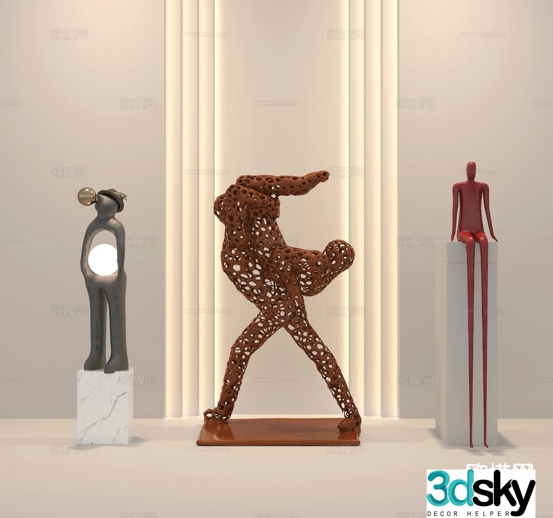 Abstract sculpture art ornament 3d model
