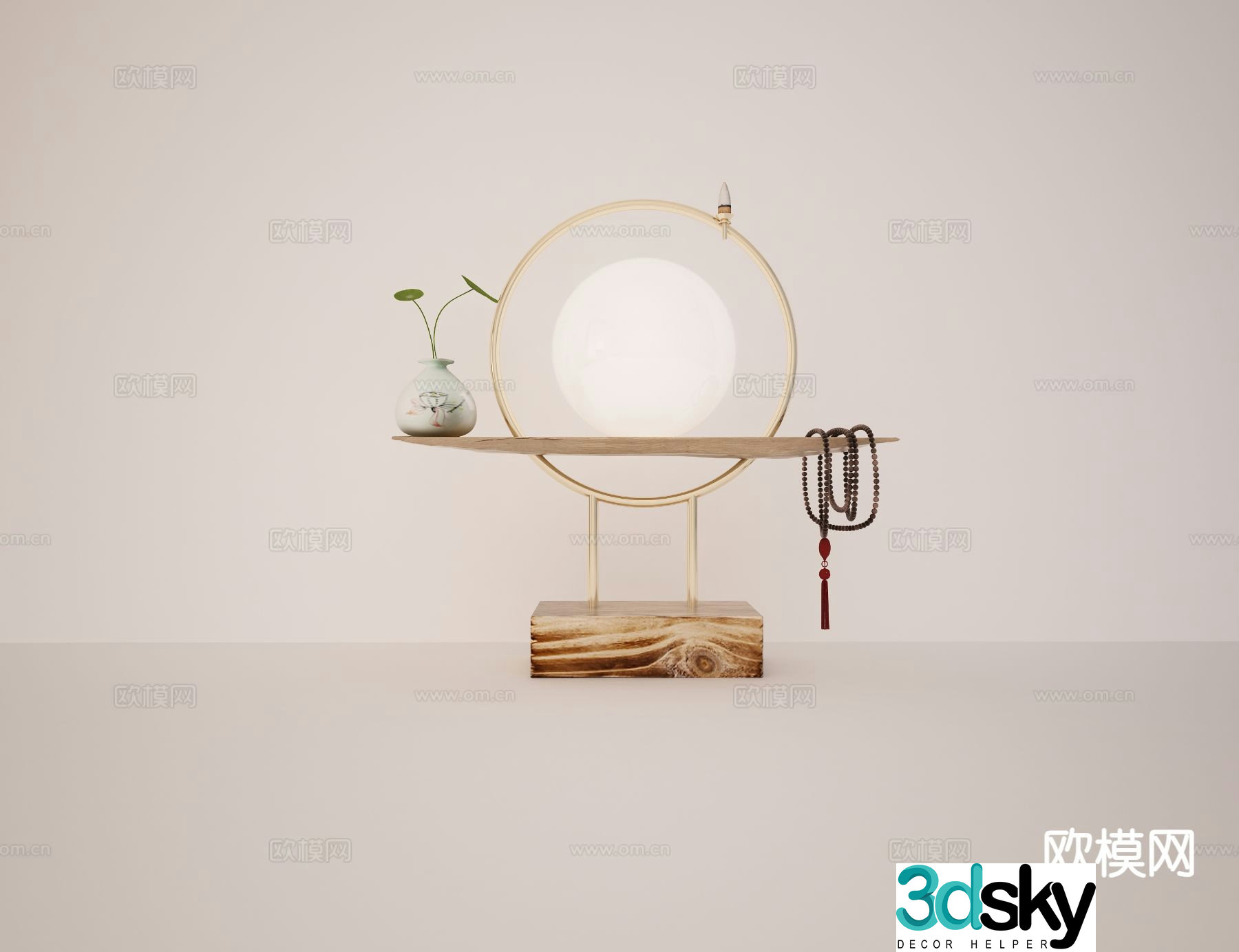 New Chinese desk lamp 3d model