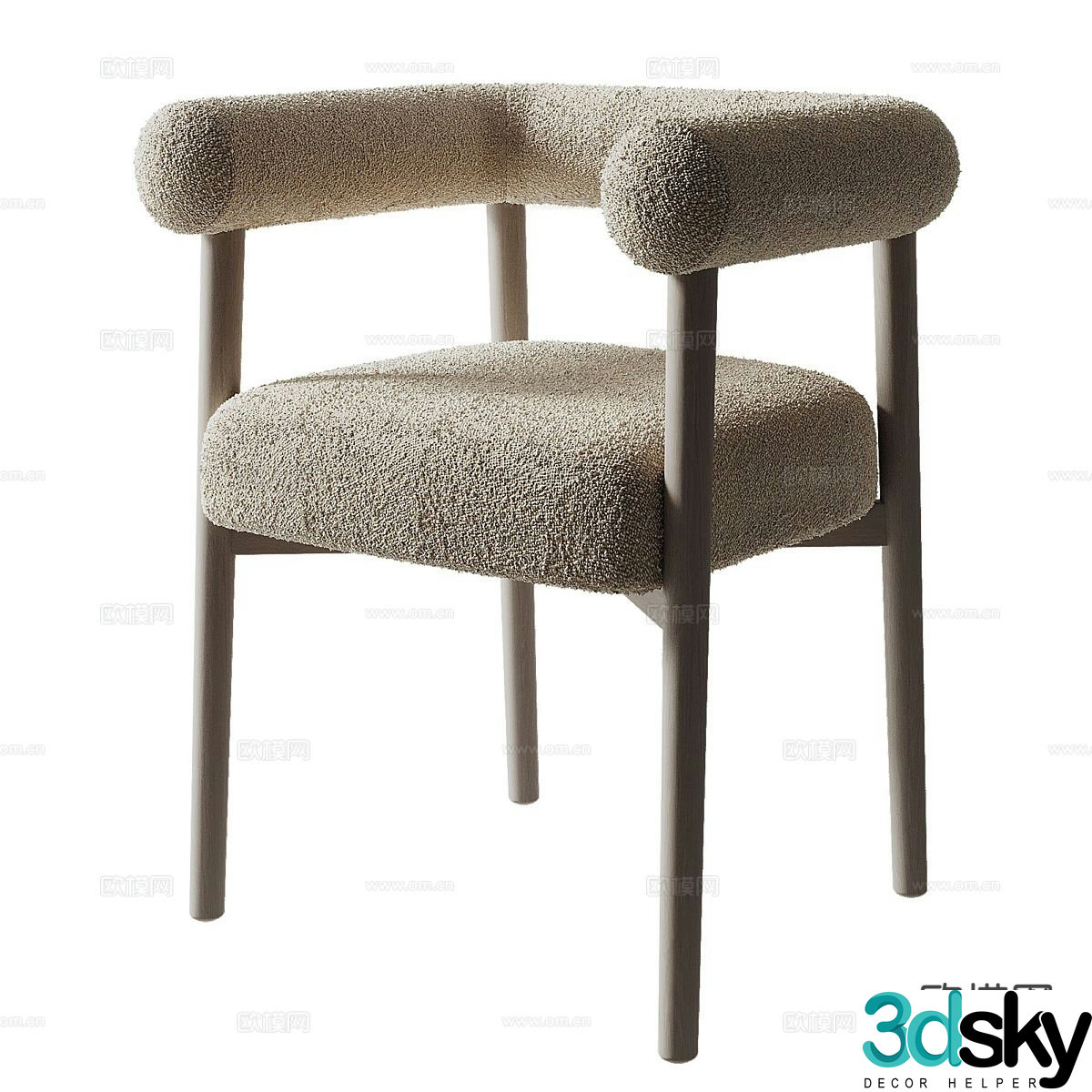 Wabi-sabi chair single chair 3d model