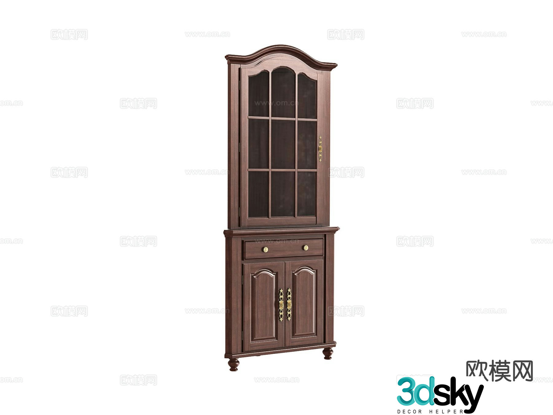 American foyer cabinet decorative corner cabinet 3d model