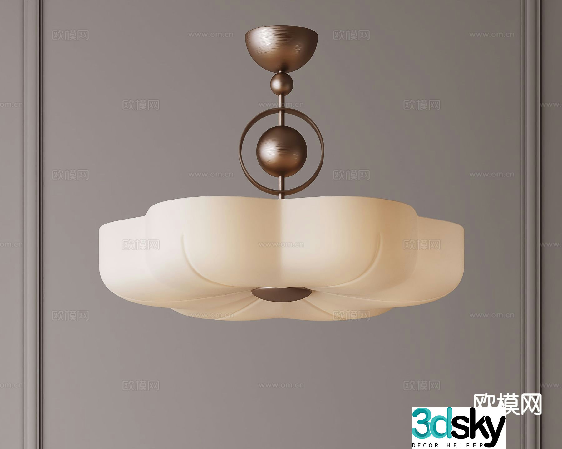 Medieval style chandelier art chandelier 3d model