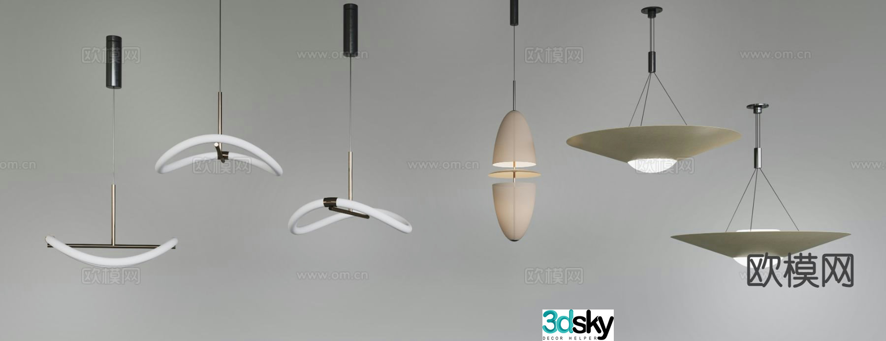 Modern creative chandelier 3d model