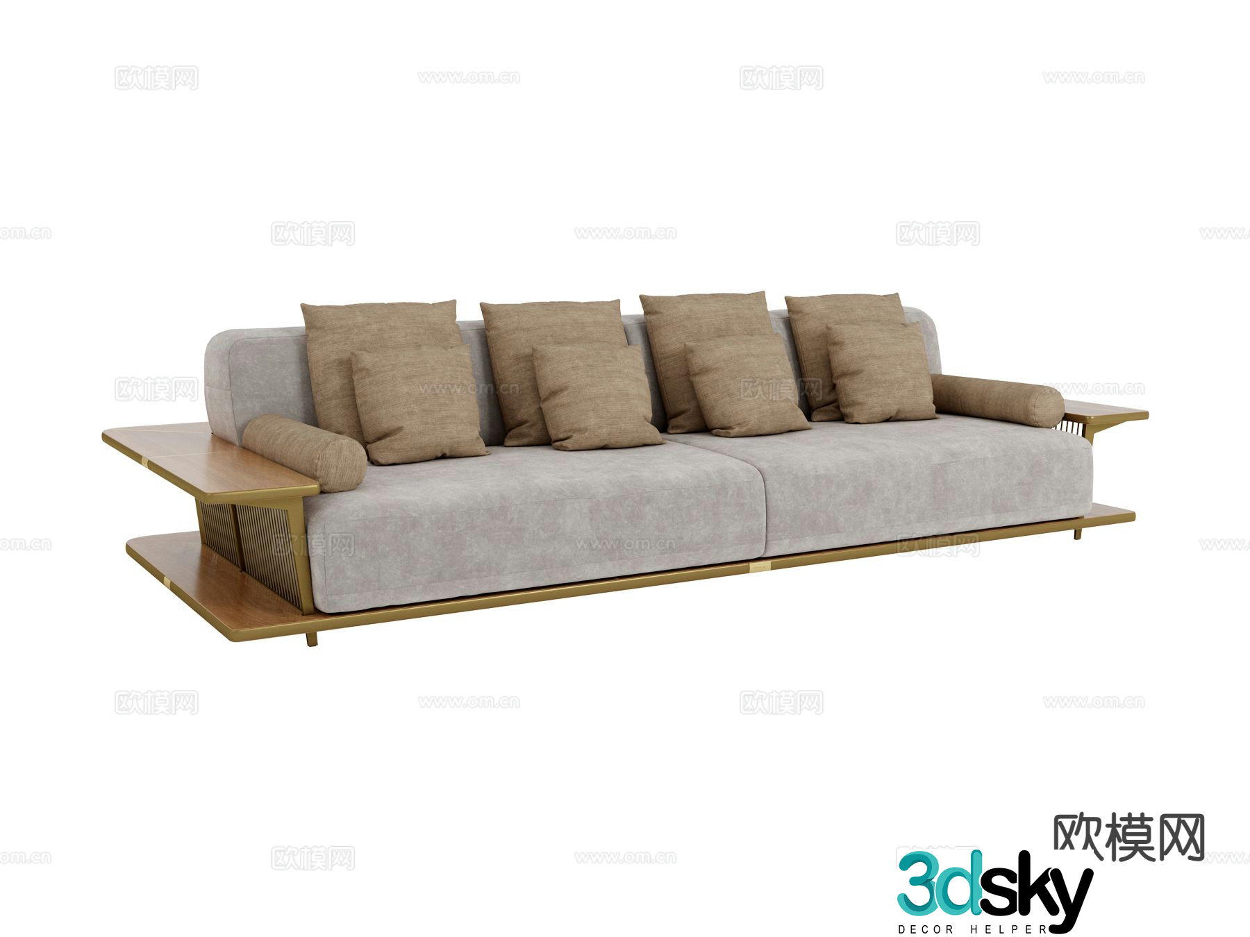 visionnaire italian multi-seat sofa 3d model