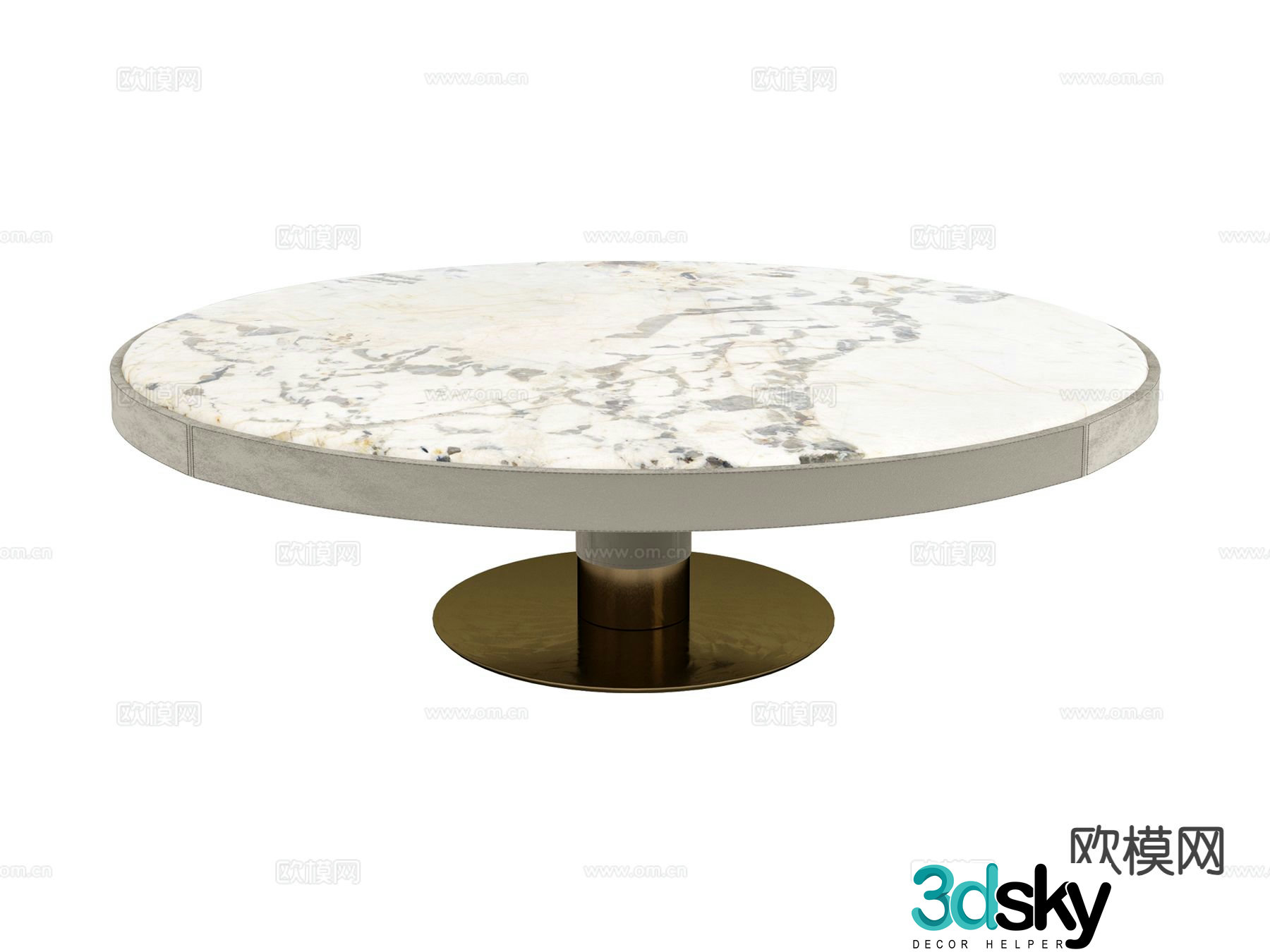 visionnaire Italian light luxury coffee table round coffee table 3D model