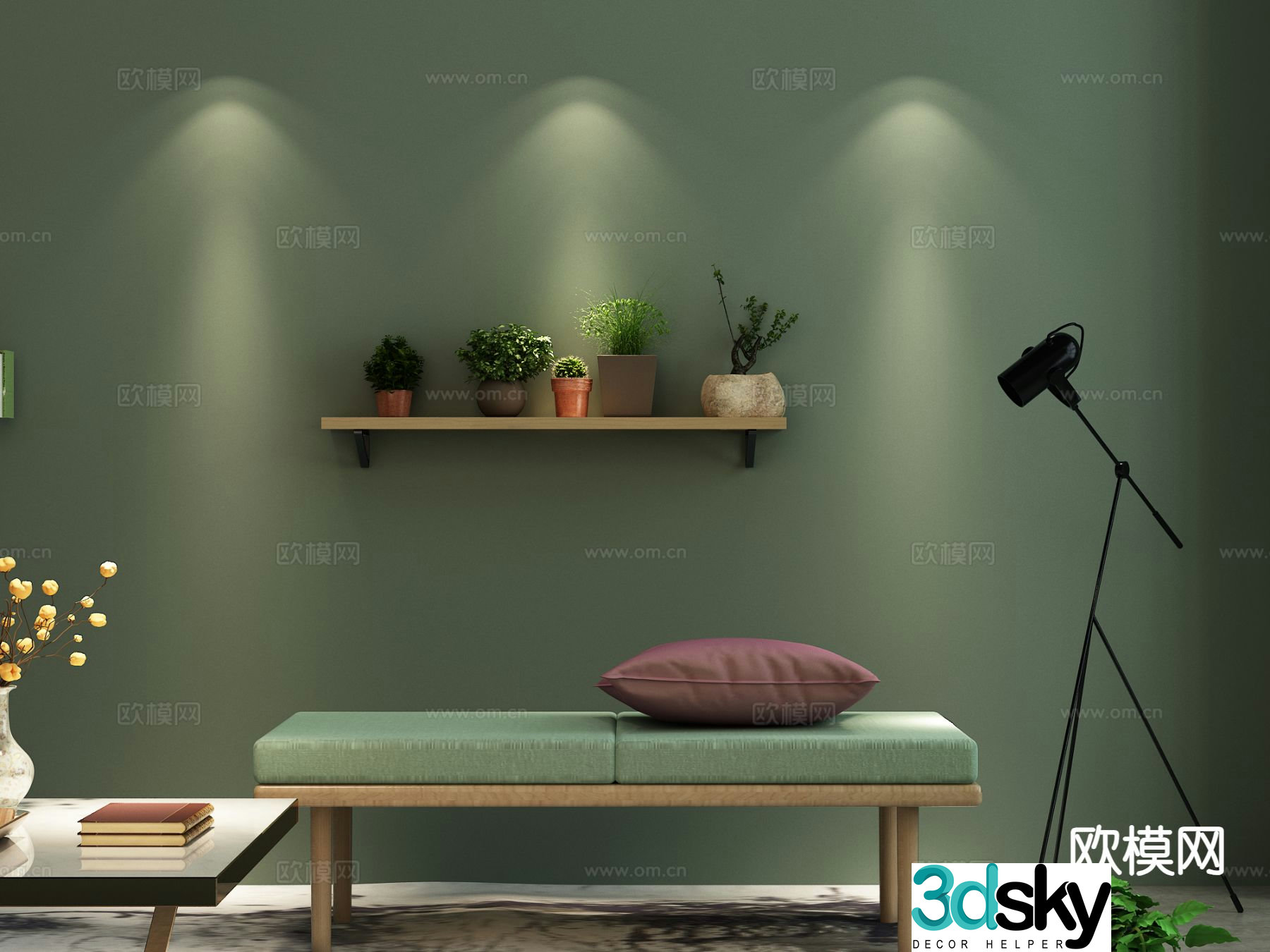 Modern sofa stool shoe changing stool stool 3d model