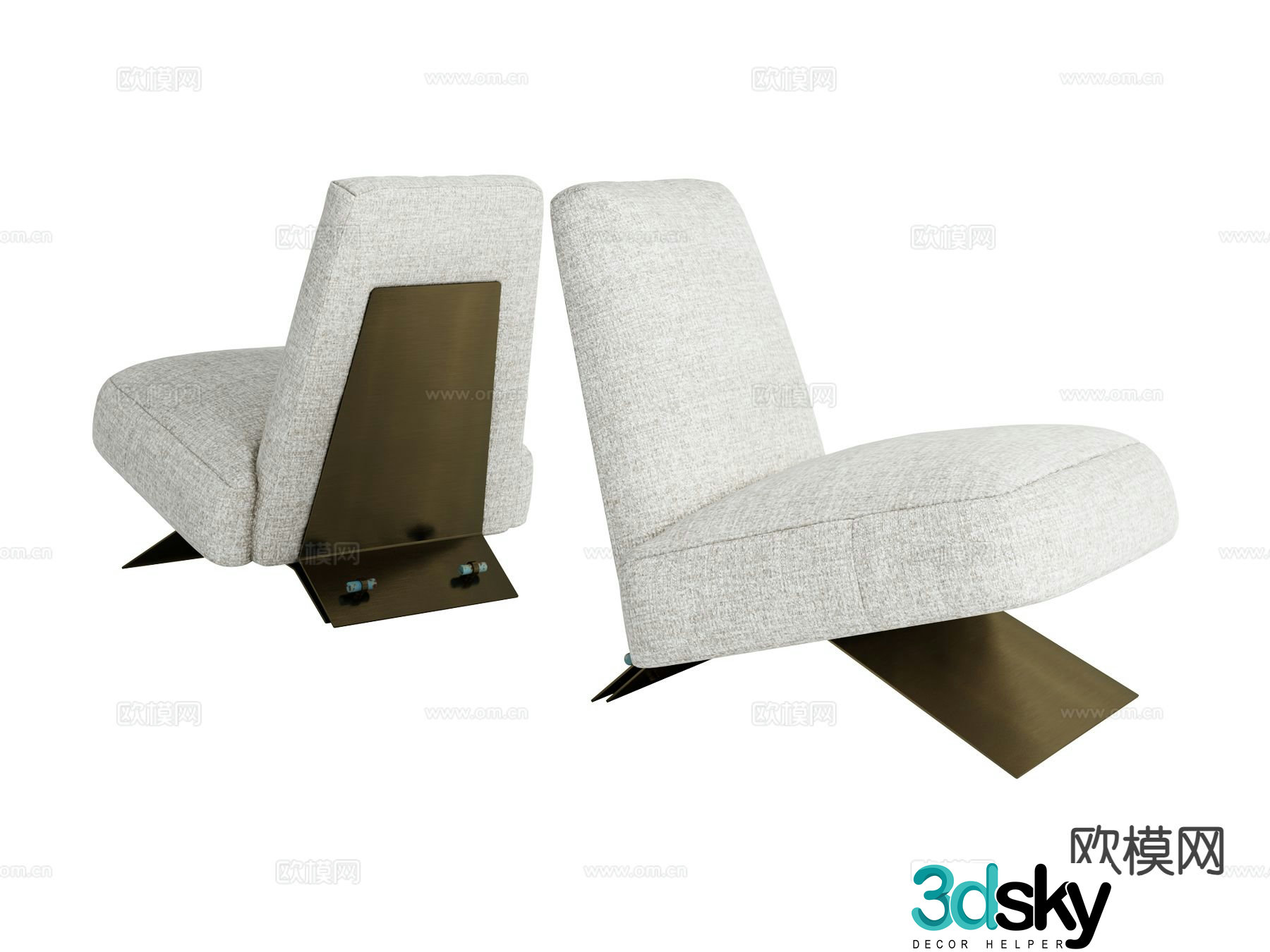 visionnaire lounge chair armchair 3d model