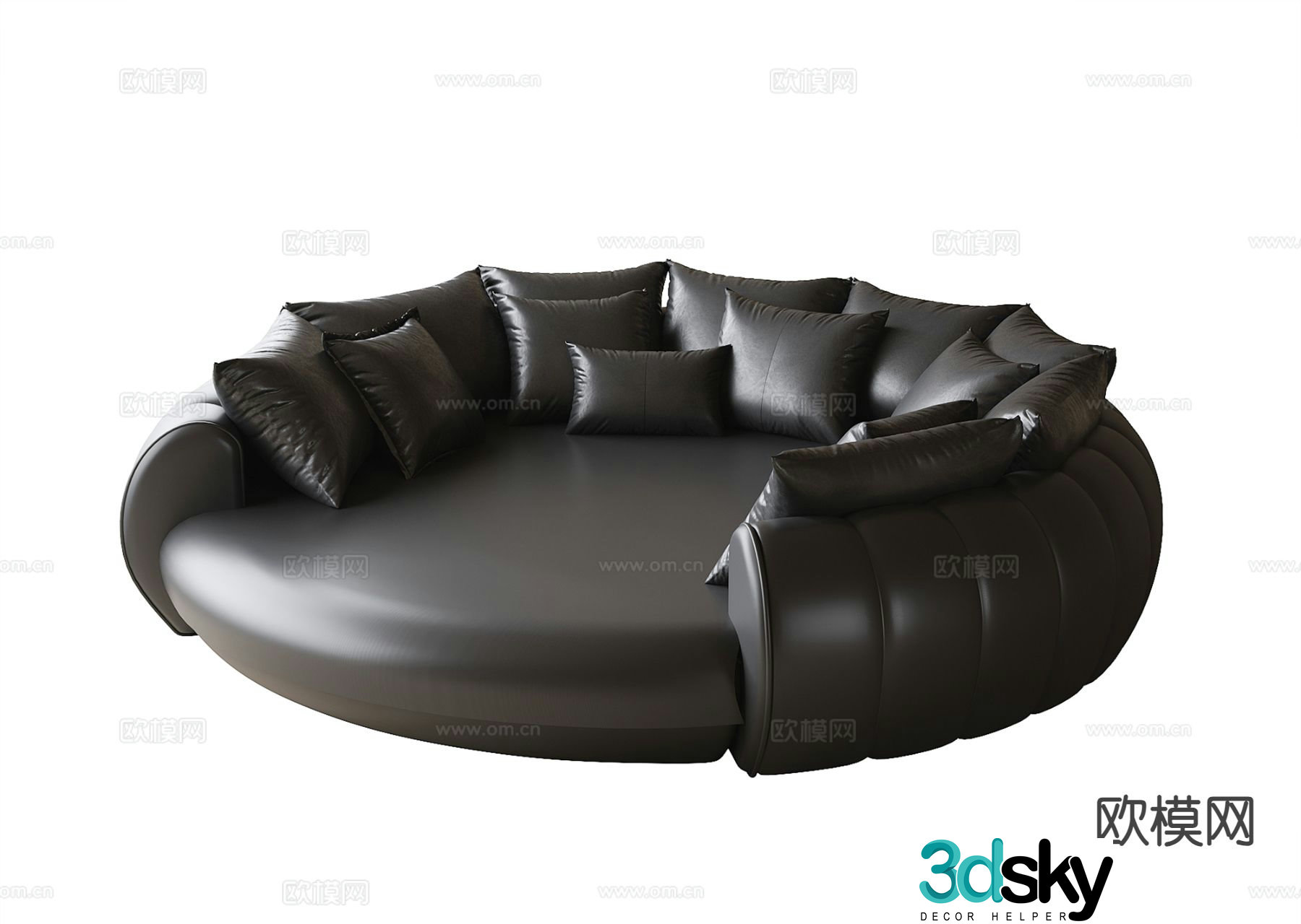 Modern special-shaped sofa round sofa 3d model