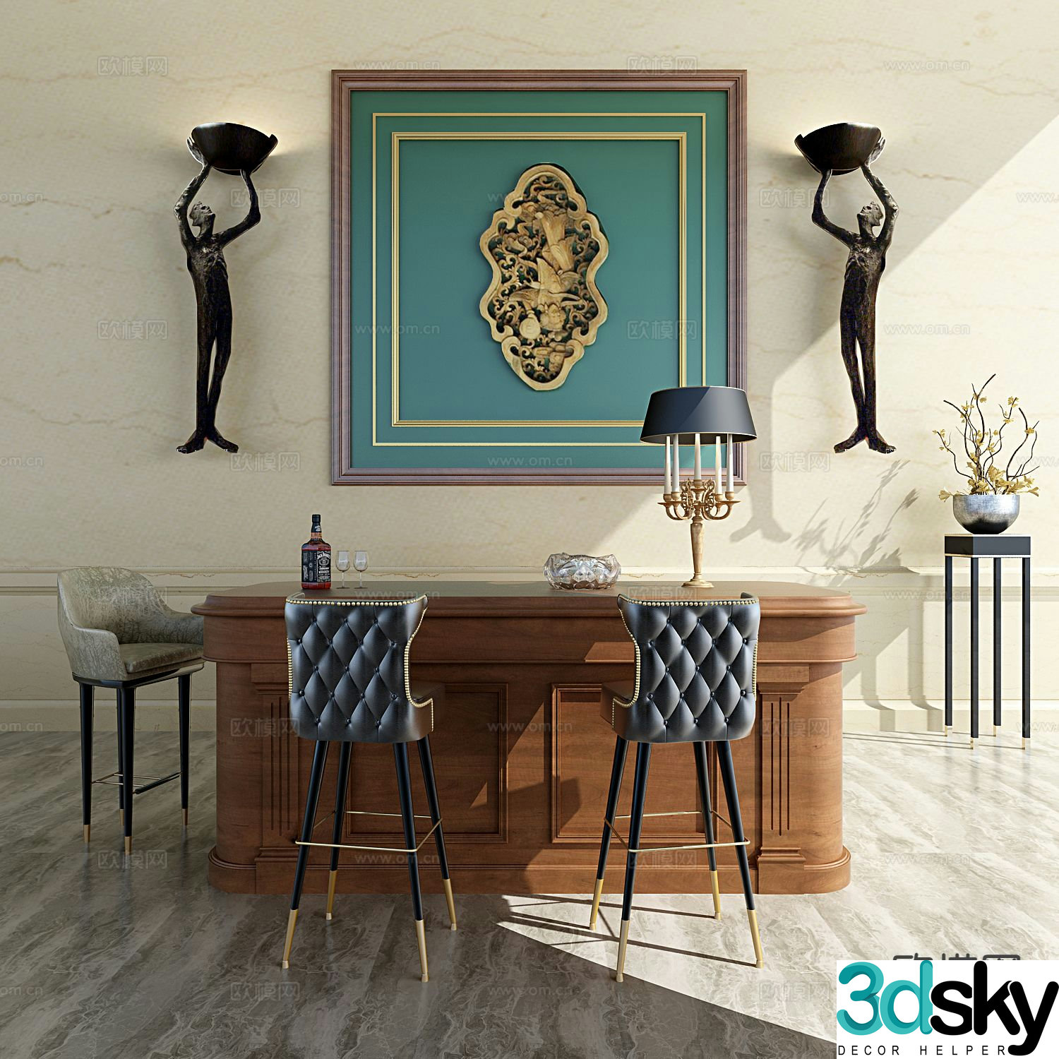 European water bar 3D model