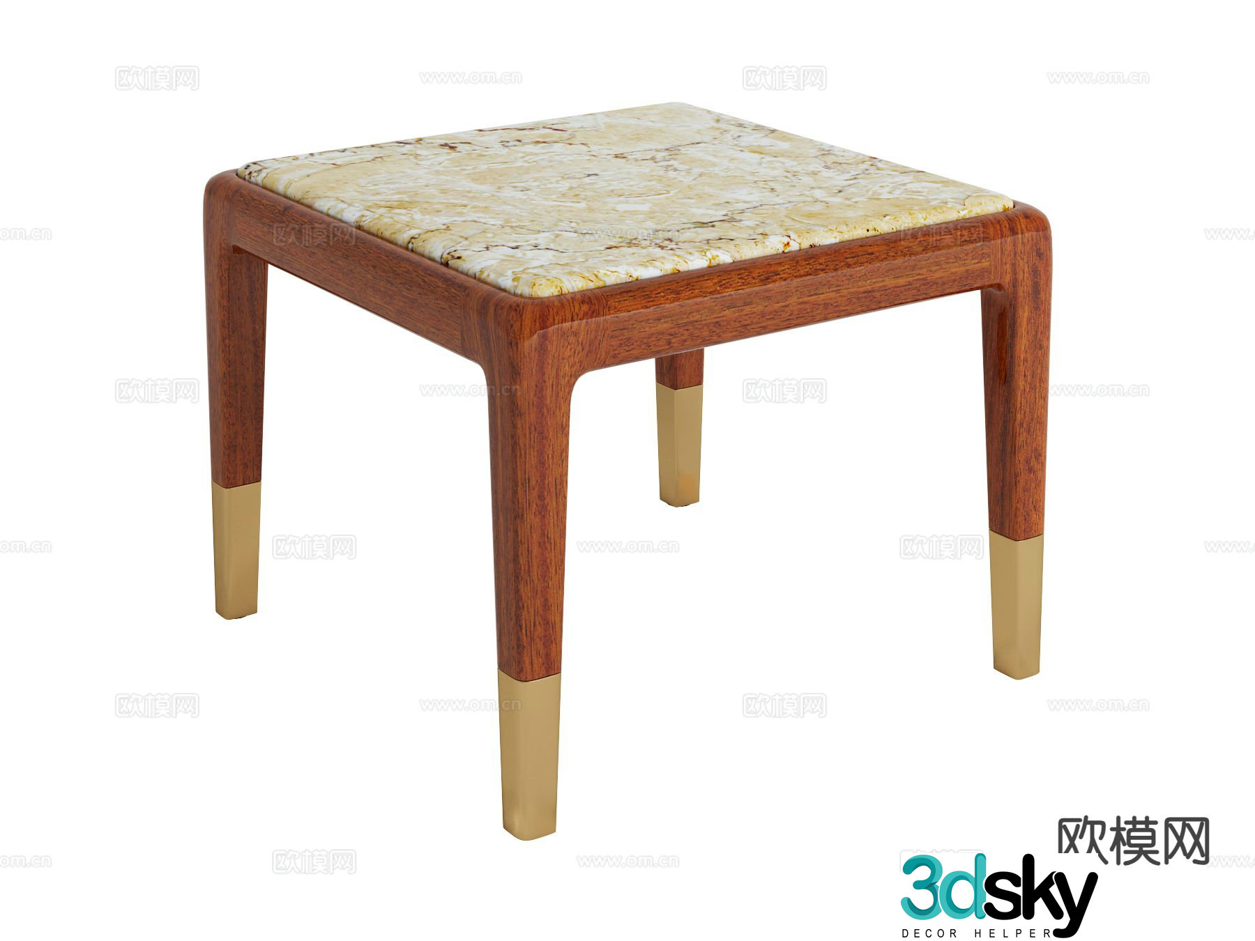 visionnaire simple euclidean table side table 3d model