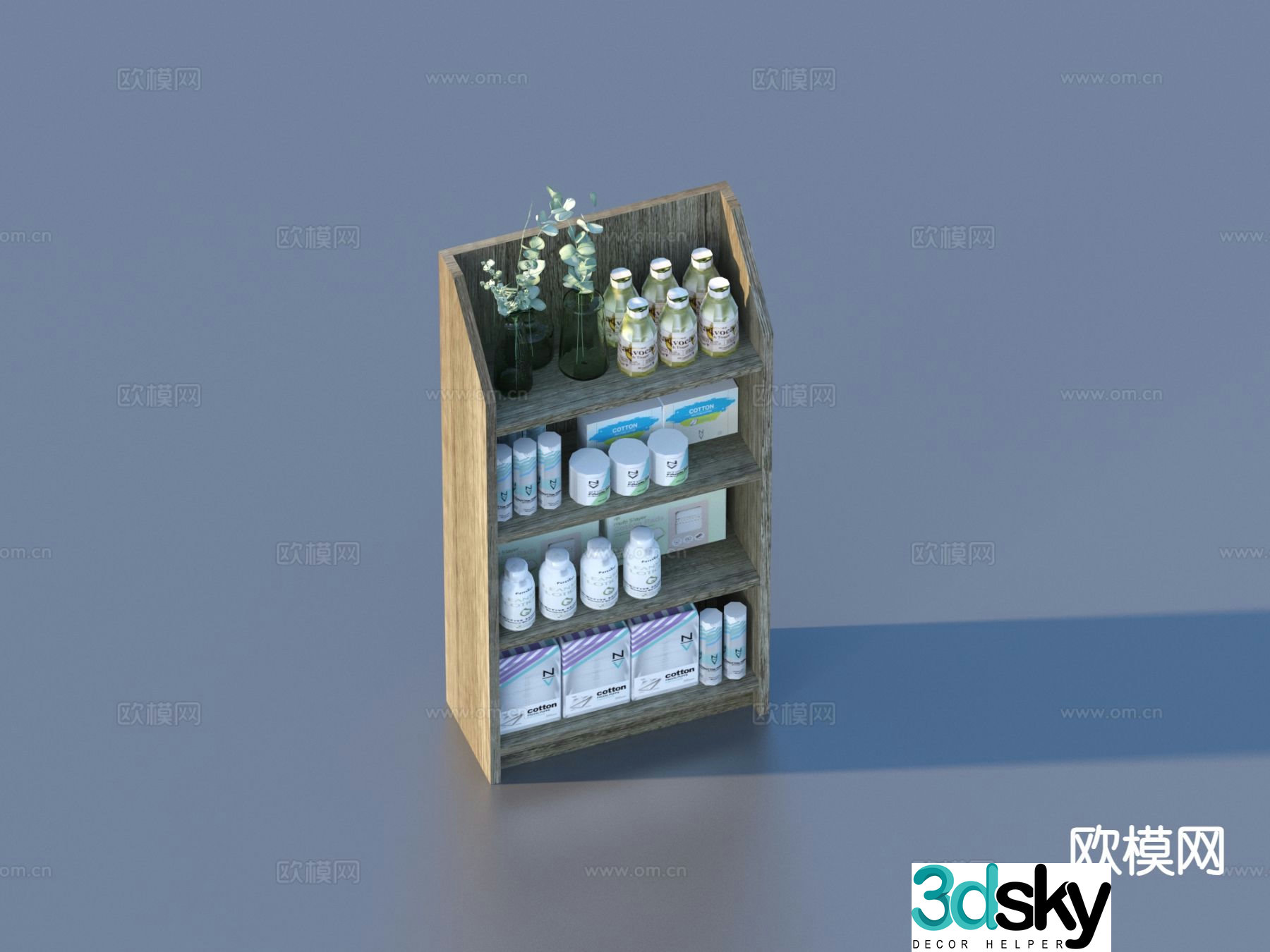 Cosmetics facial cleanser skin care products 3d model