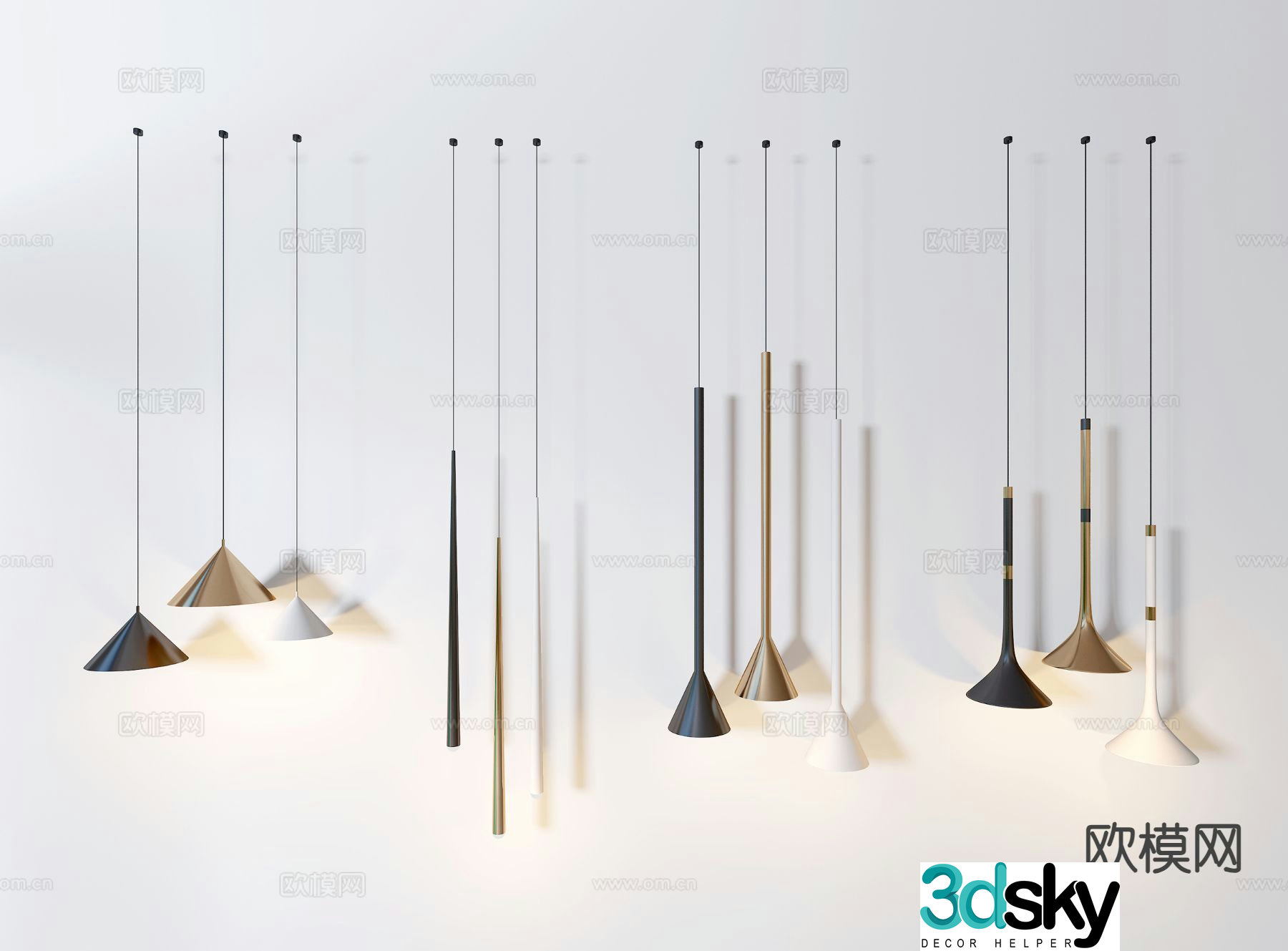 Bedside small chandelier 3d model