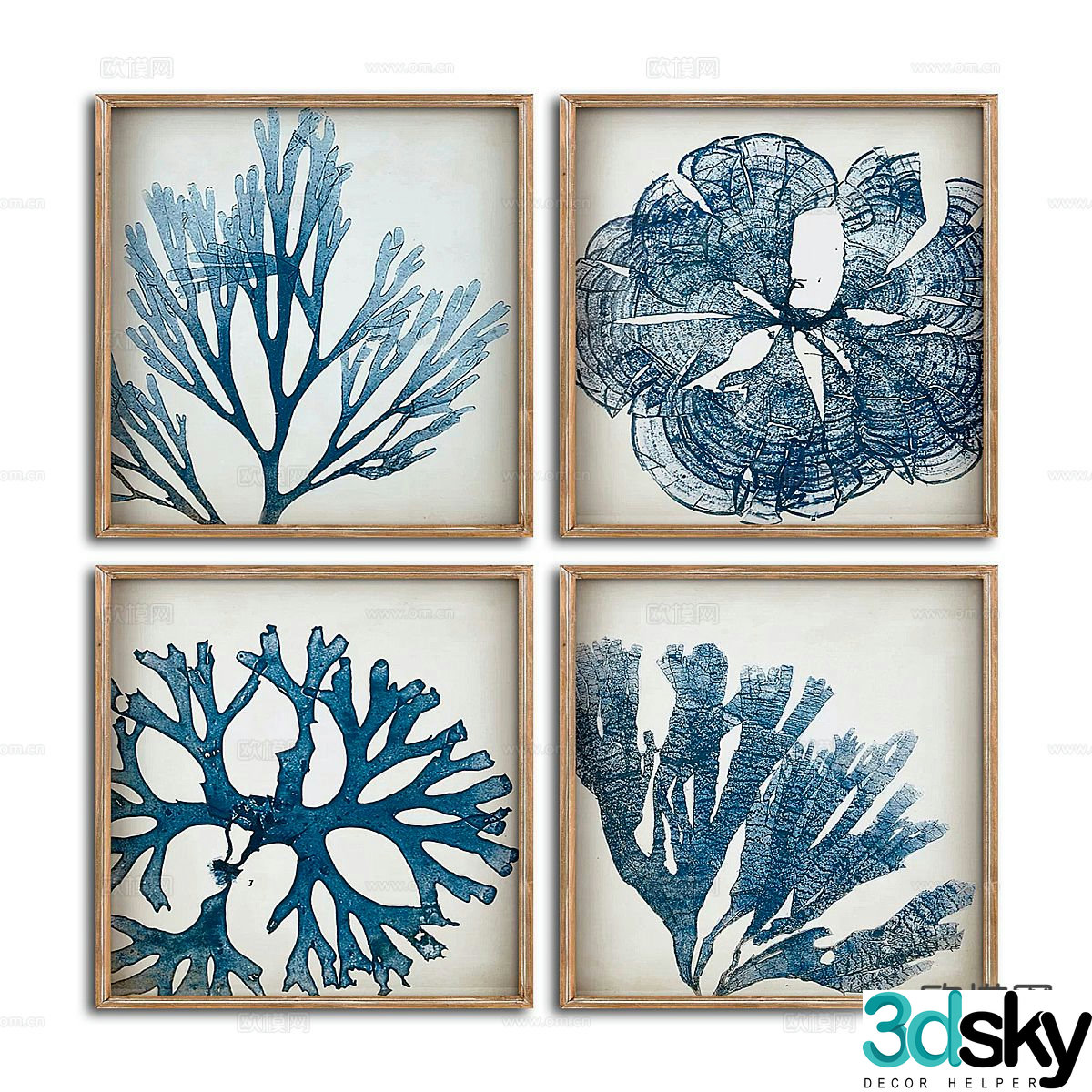 Nordic art hanging painting decorative painting 3d model