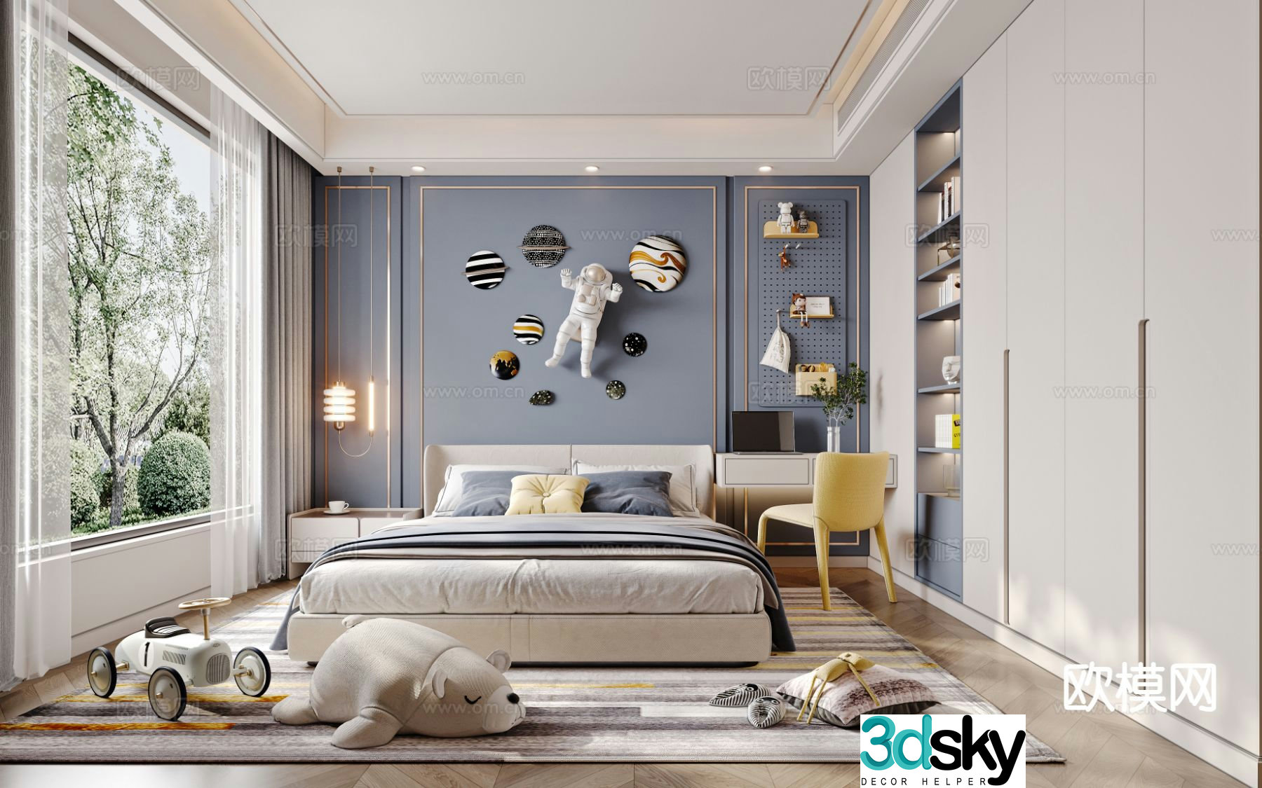 Modern children’s room boy’s room kid’s room 3d model