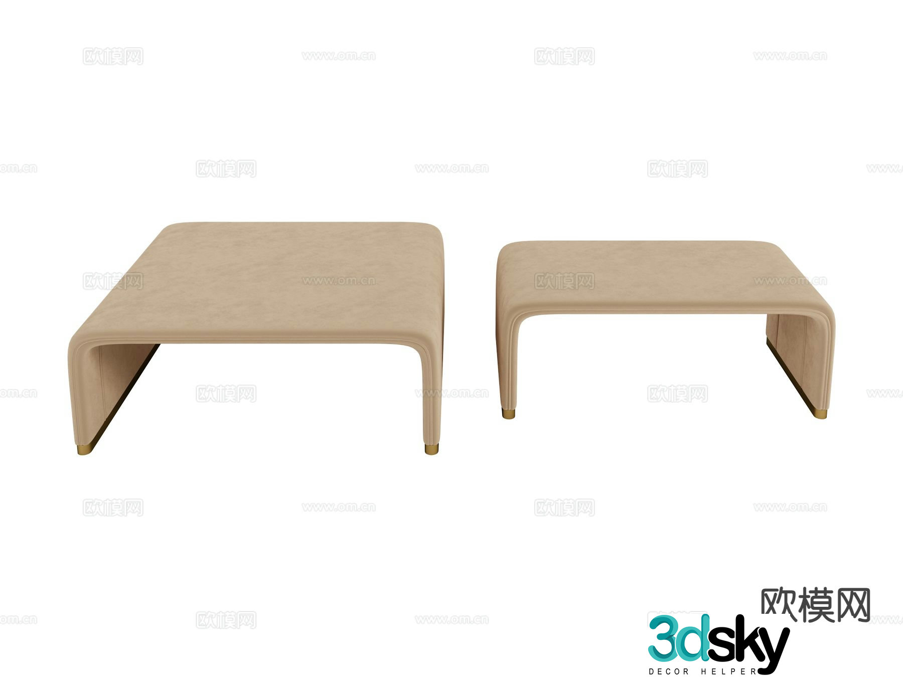 visionnaire wooden coffee table 3d model